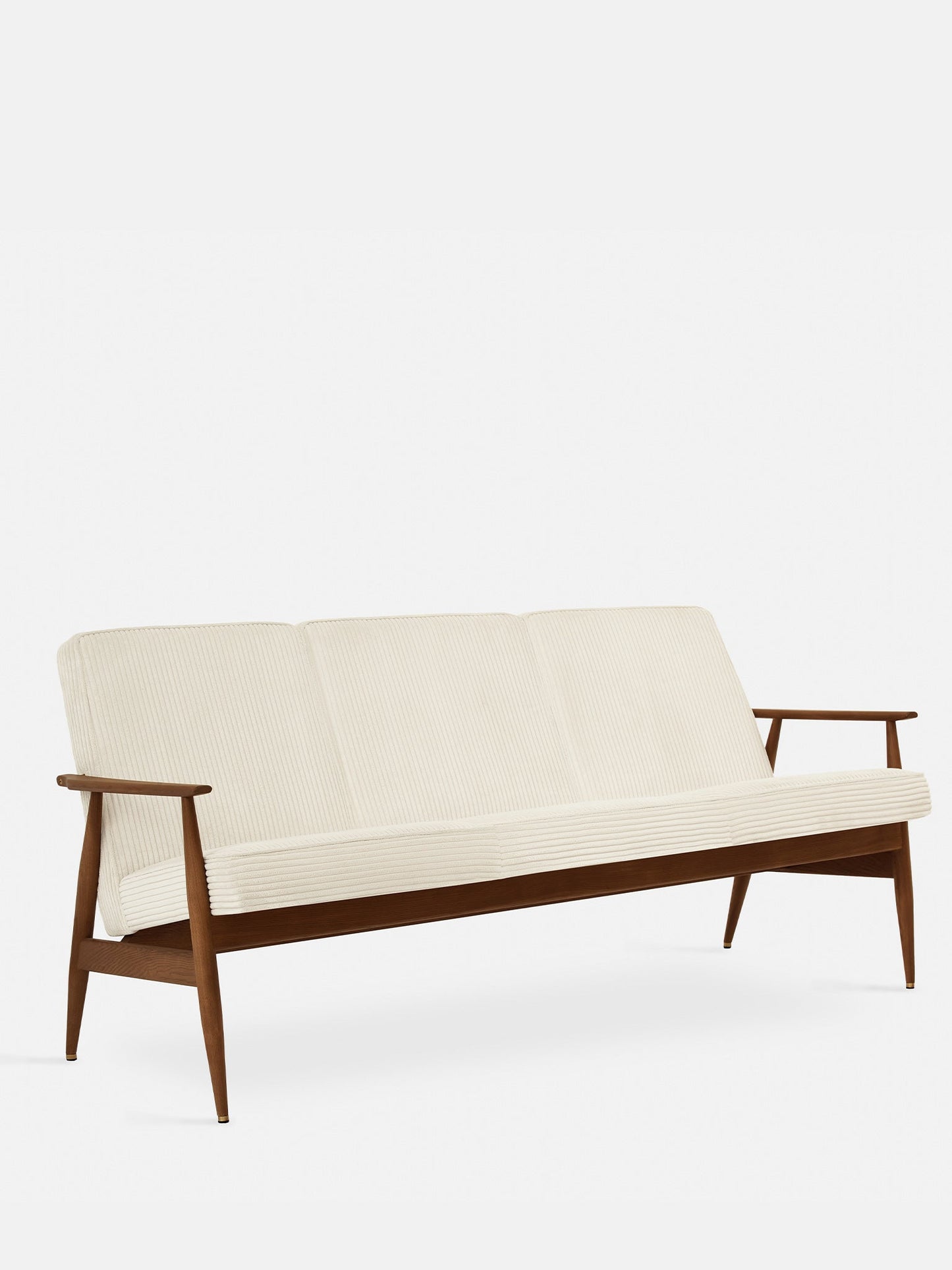 Fox 3-Seater in Cord Creme Fabric