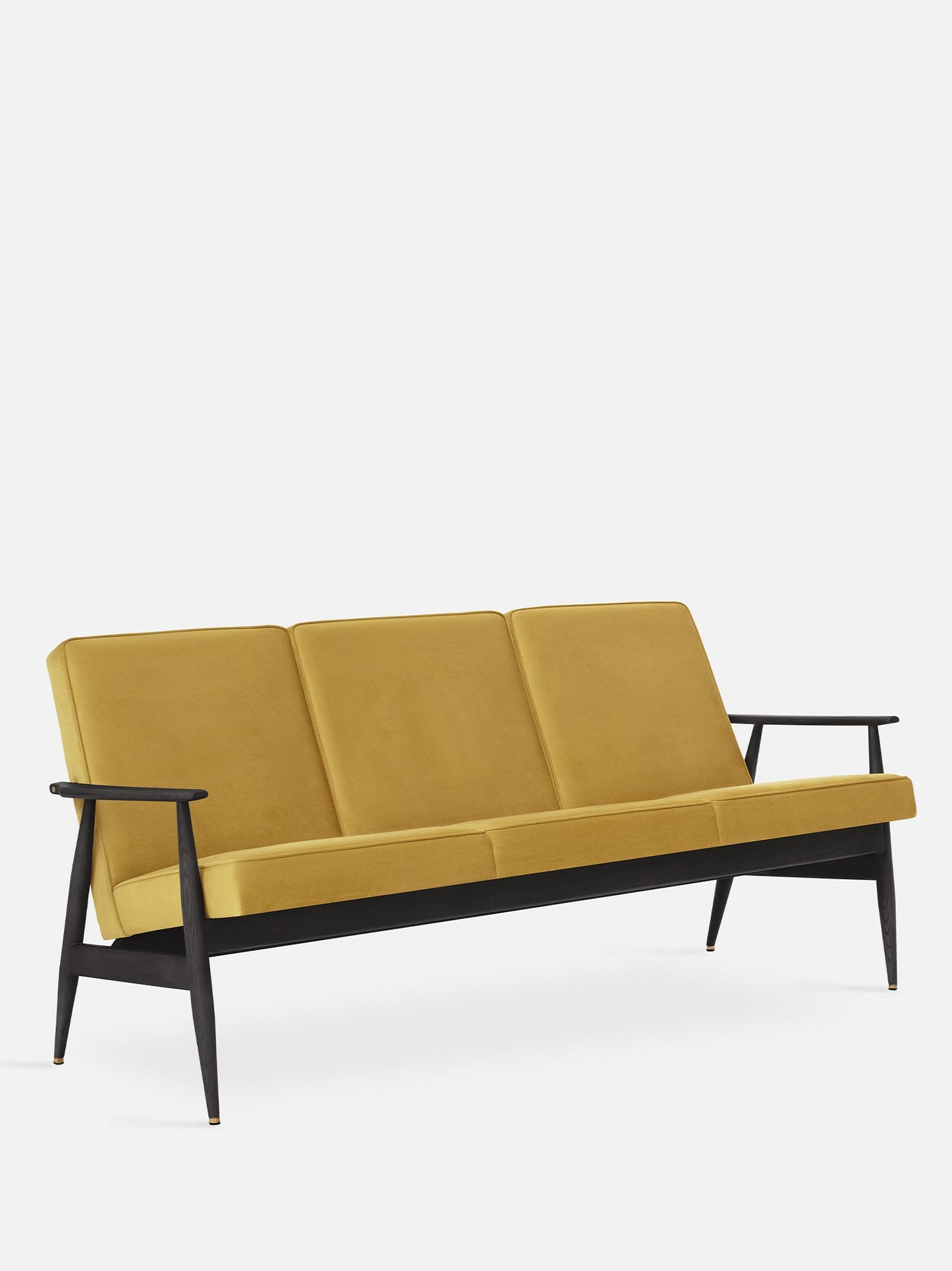 Fox 3-Seater in Shine Velvet Mustard