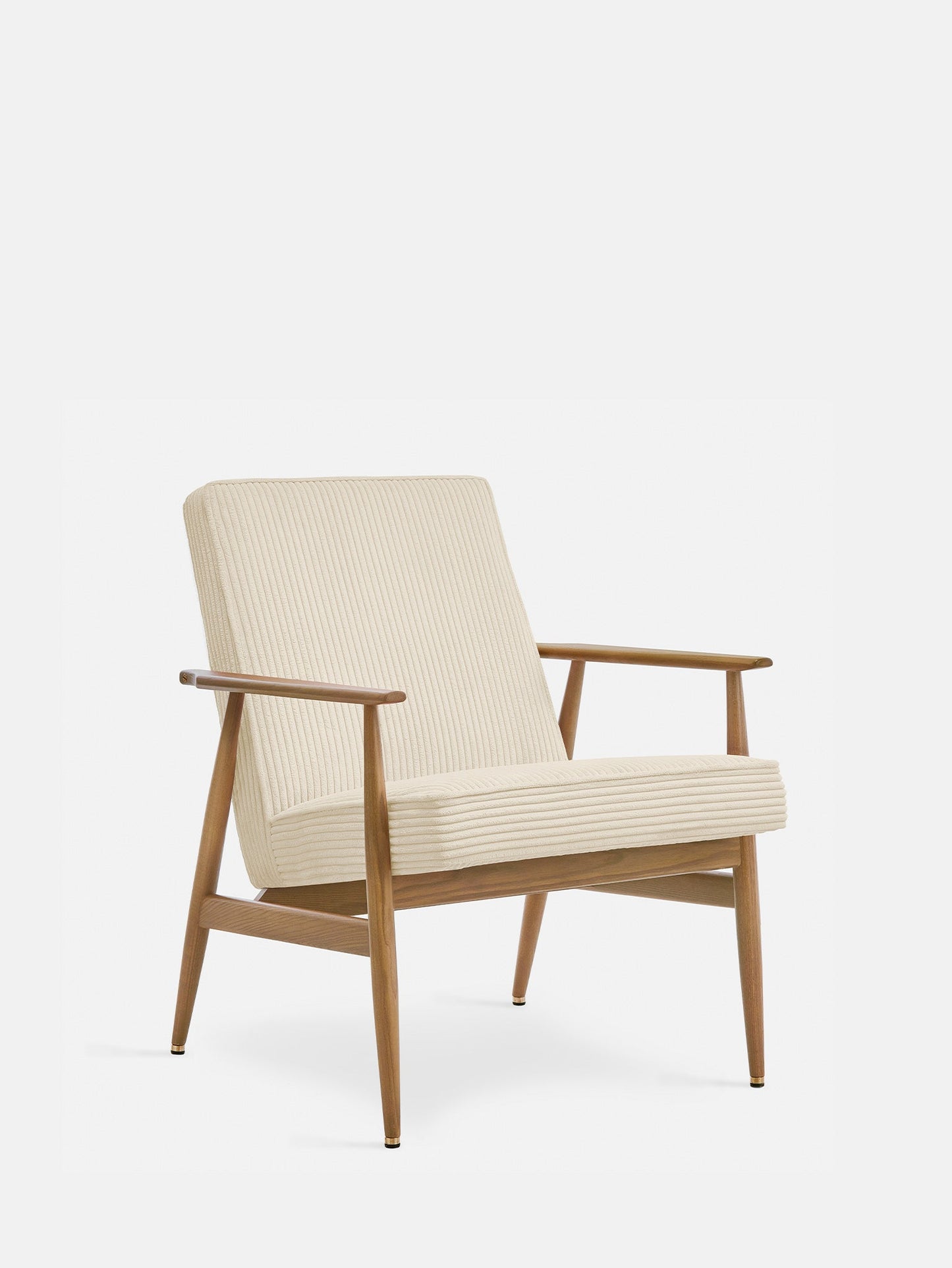 Fox Lounge Chair in Cord Creme