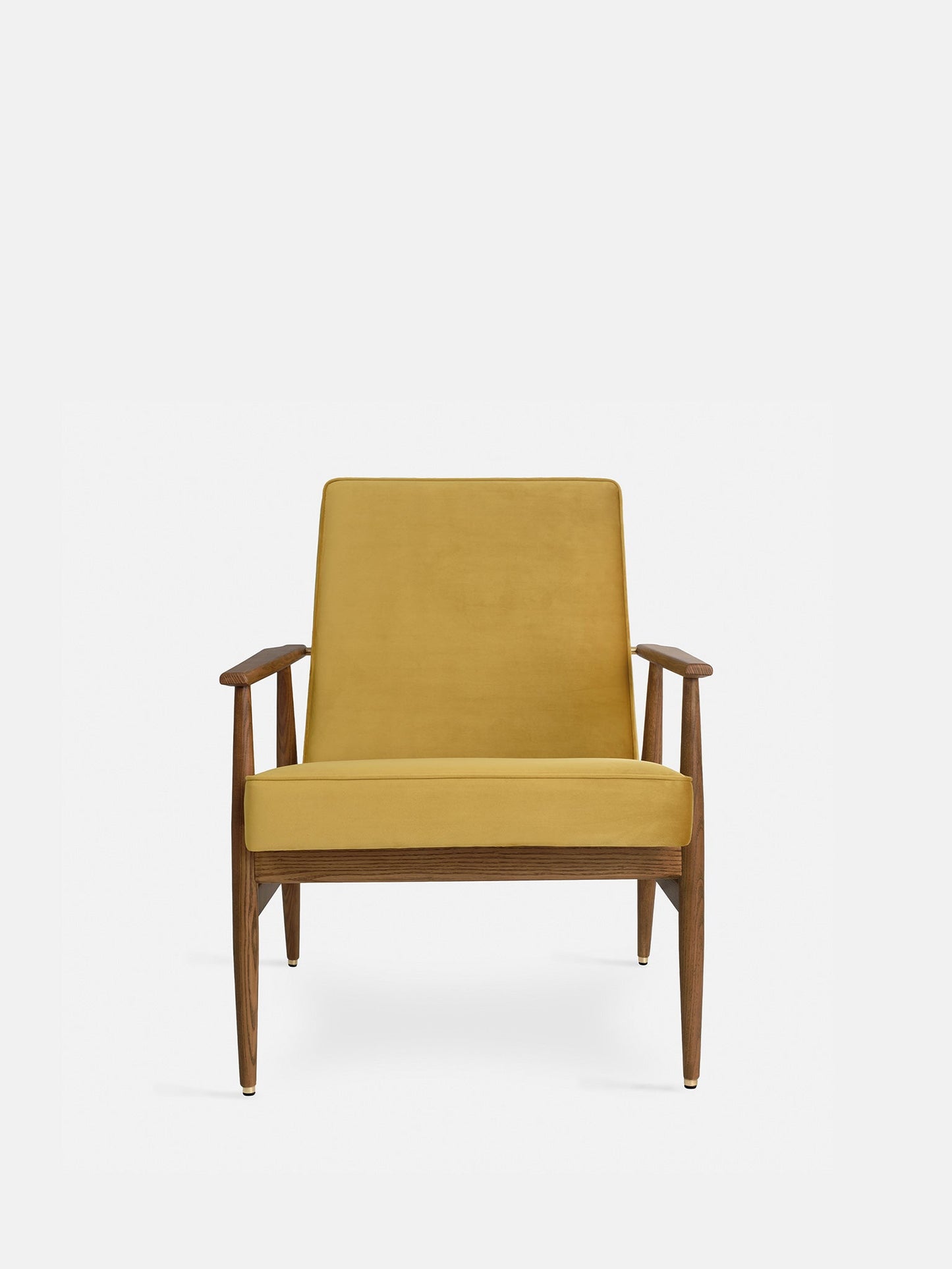 Fox Lounge Chair in Shine Velvet Mustard