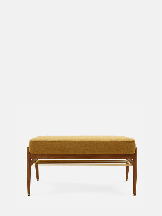 Fox Bench 90 in Boucle Mustard