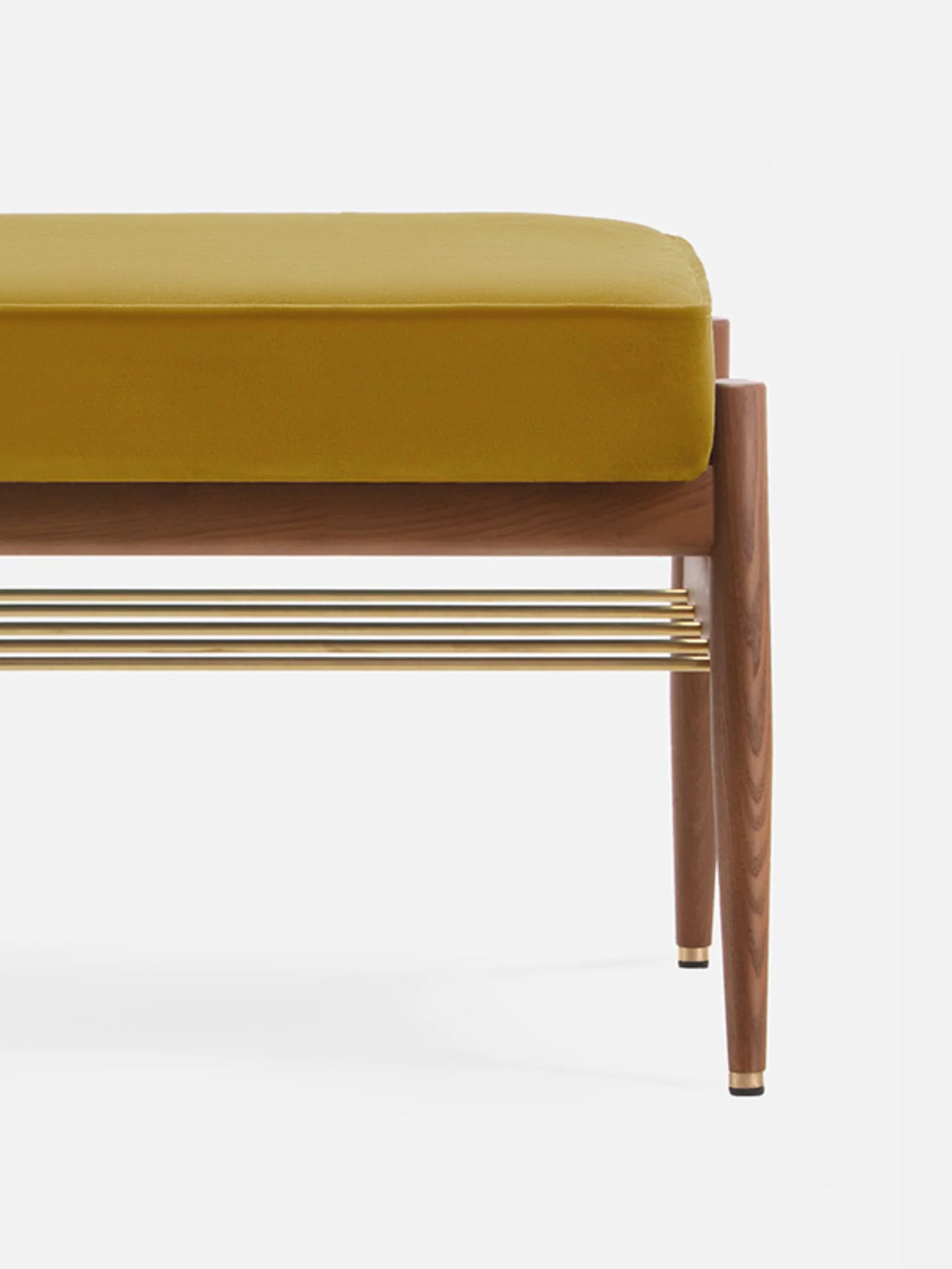 Fox Bench 90 in Shine Velvet Mustard