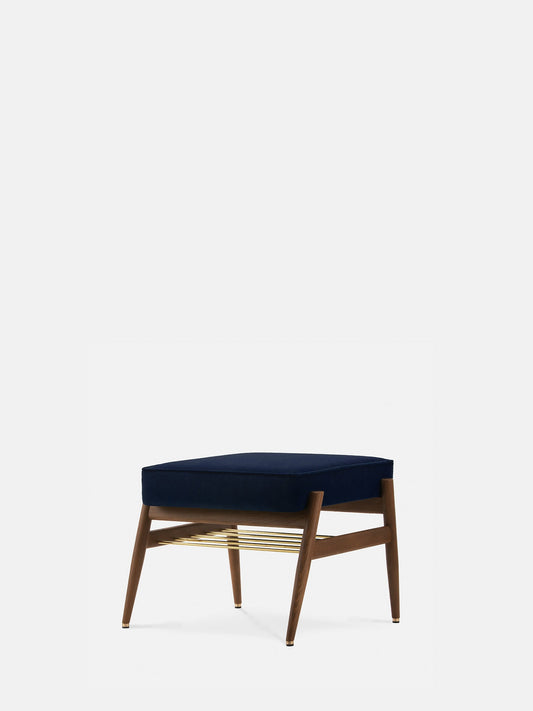 Fox Footrest in Velvet Indigo