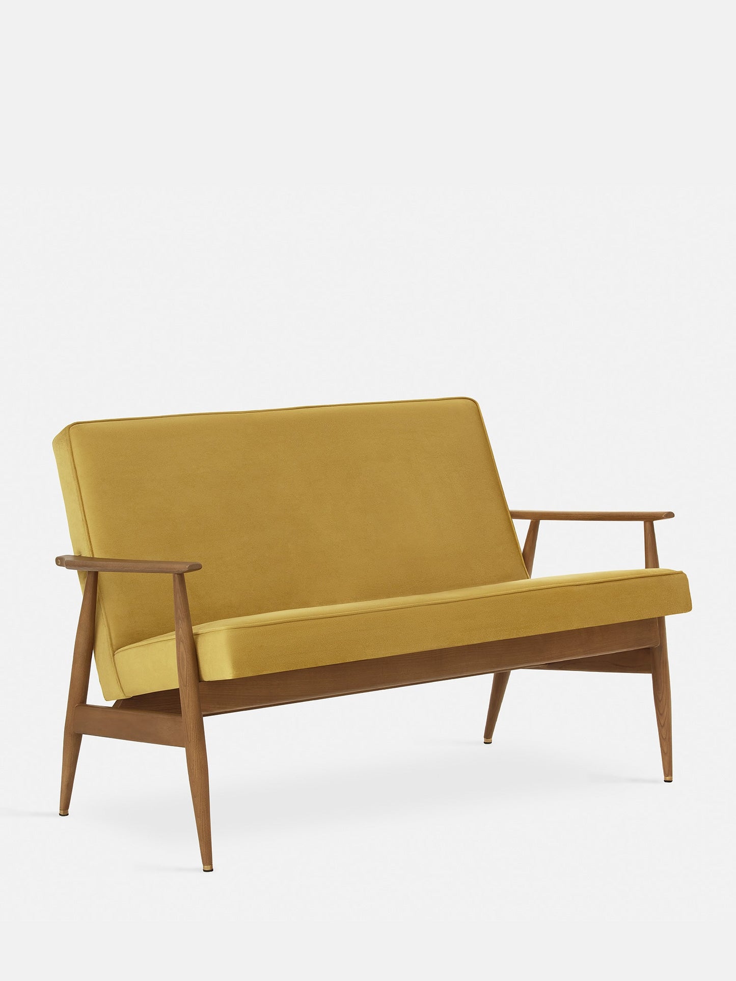 Fox Sofa in Shine Velvet Mustard