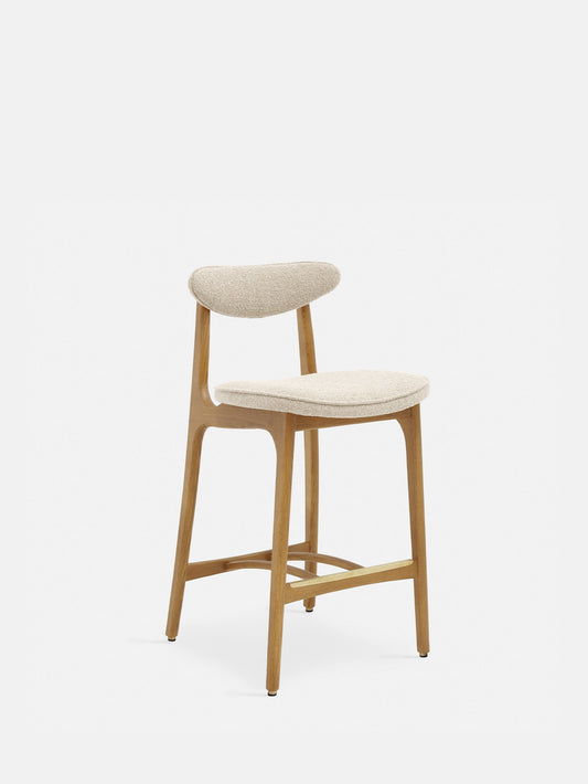 200-190 Bar Stool M/75 in Boucle Creme Fabric