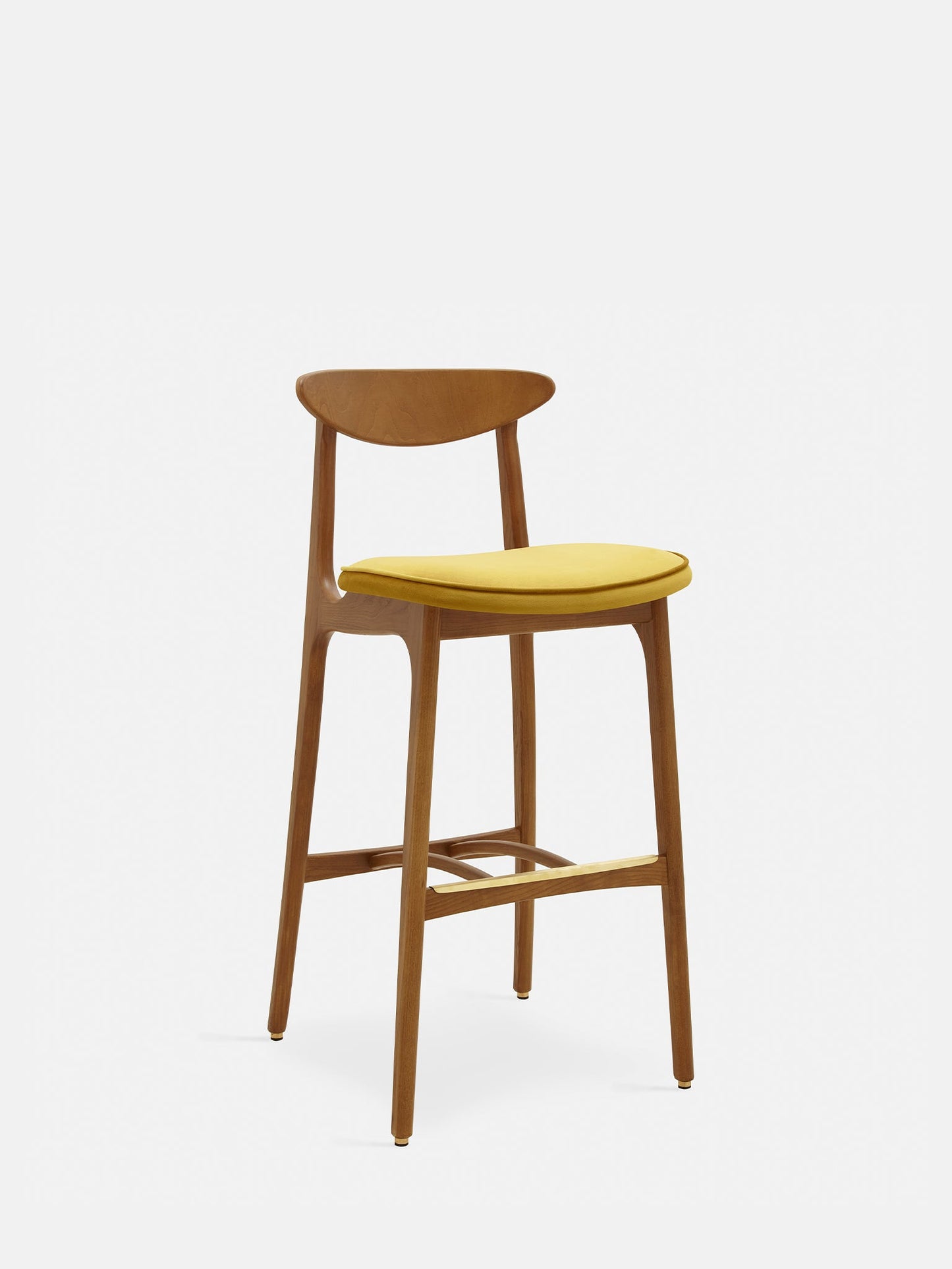 200-190 Bar Stool M/75 Mix in Shine Velvet Mustard
