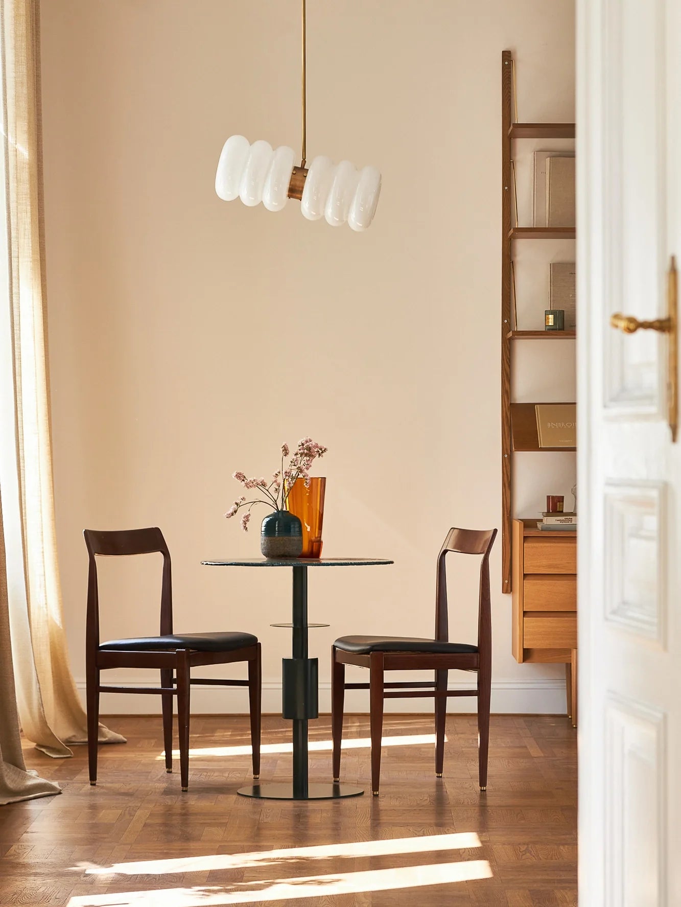 Homa 104 Chair in Natural Leather Brown