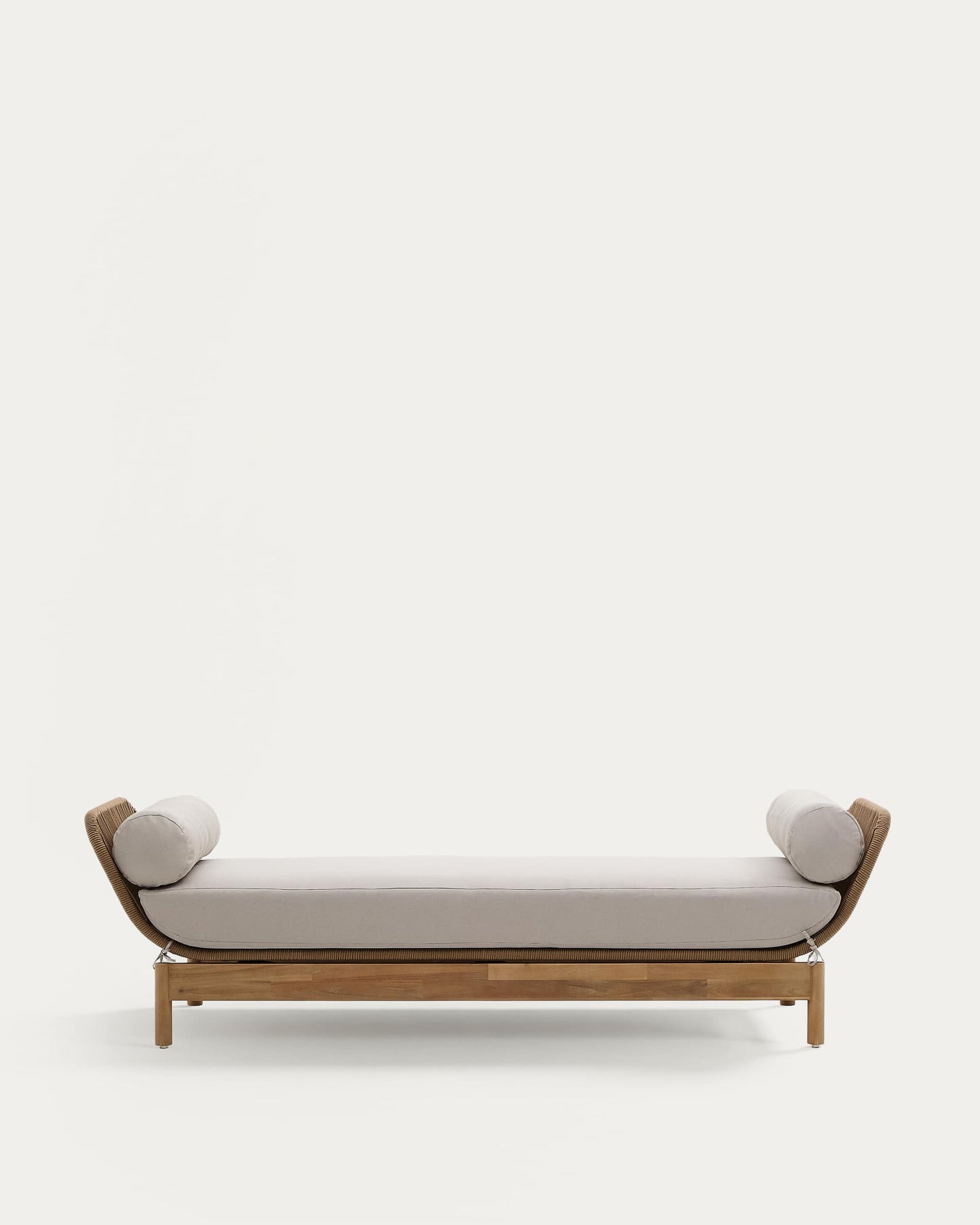 Bain de soleil Catalina beige en corde et bois d'acacia FSC 100%.