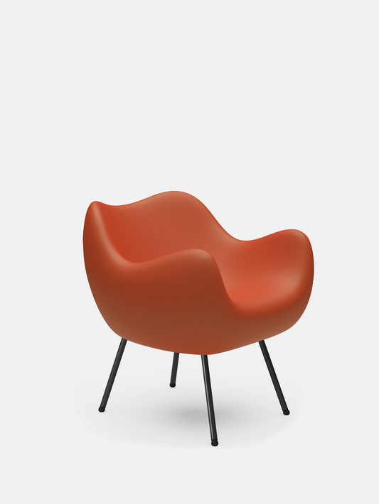 RM58 Matte Armchair in Orange Matte Finish