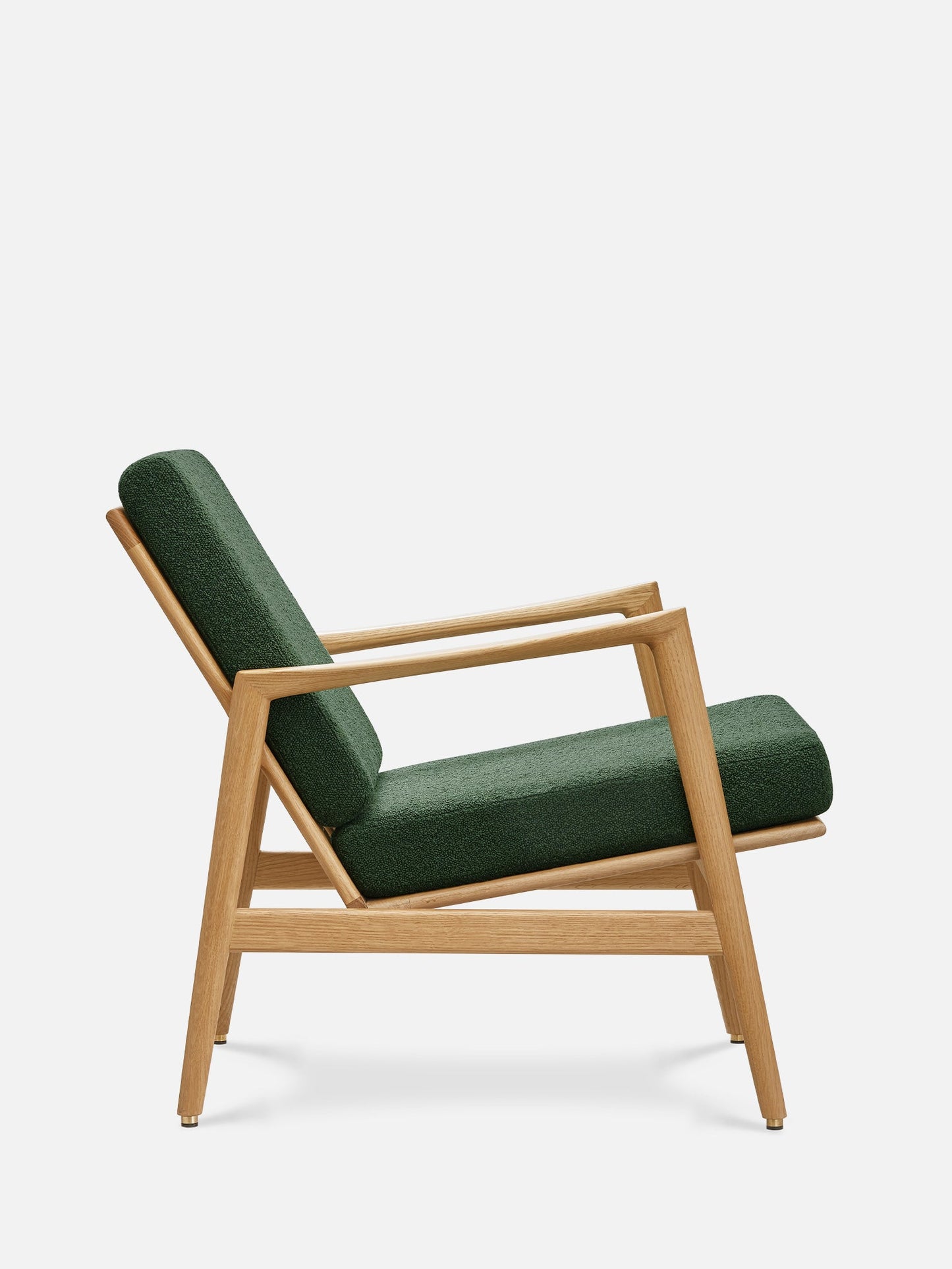Stefan Lounge Chair in Boucle Bottle Green