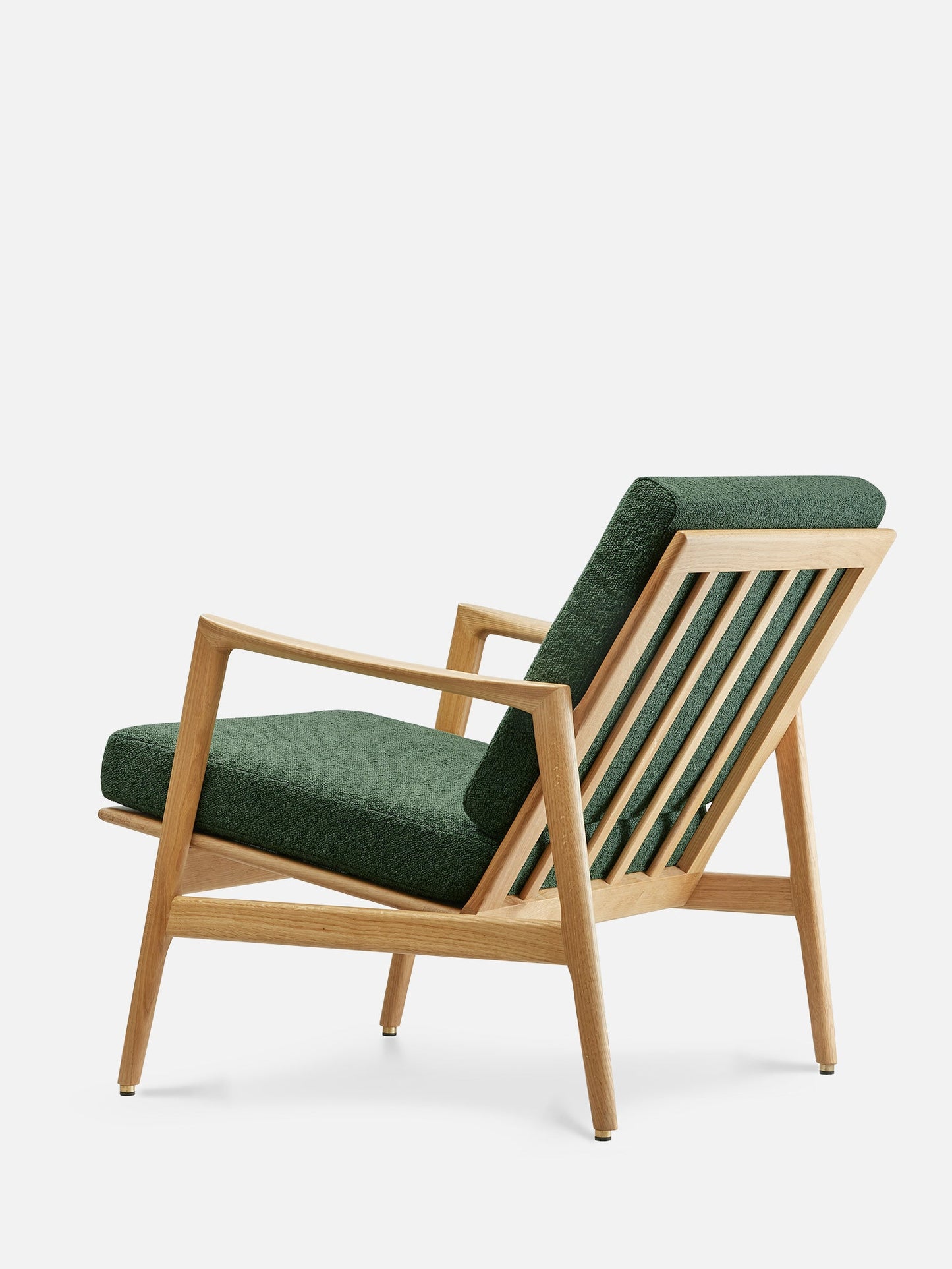 Stefan Lounge Chair in Boucle Bottle Green