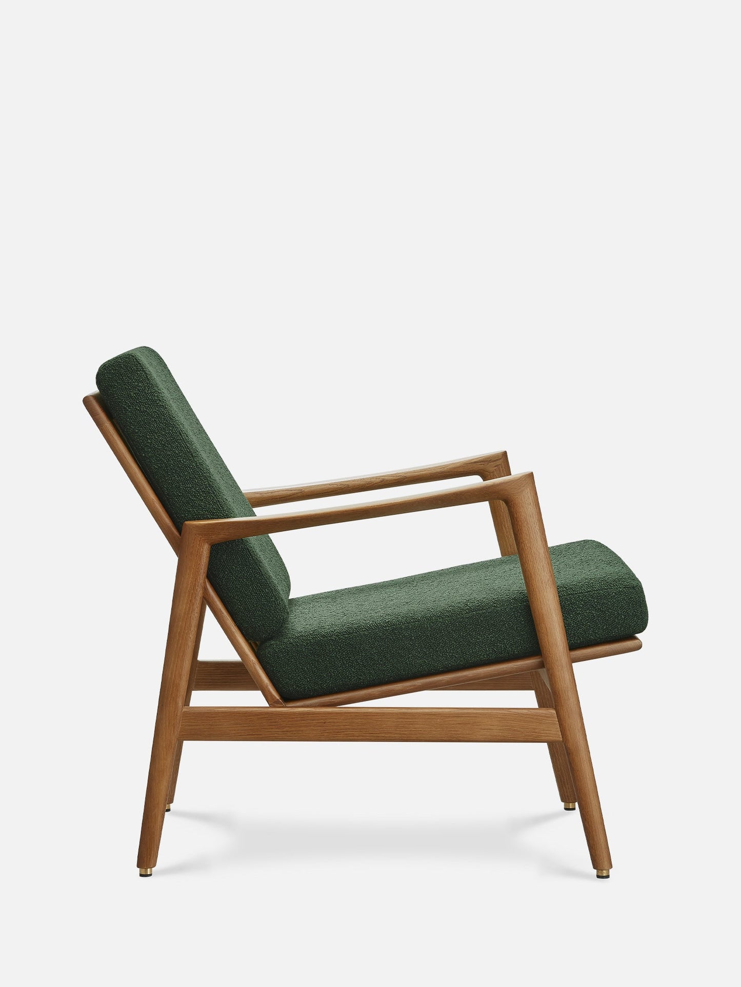 Stefan Lounge Chair in Boucle Bottle Green