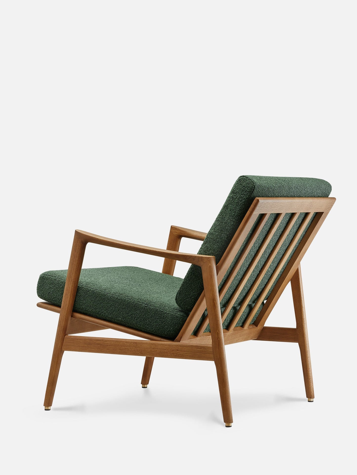 Stefan Lounge Chair in Boucle Bottle Green