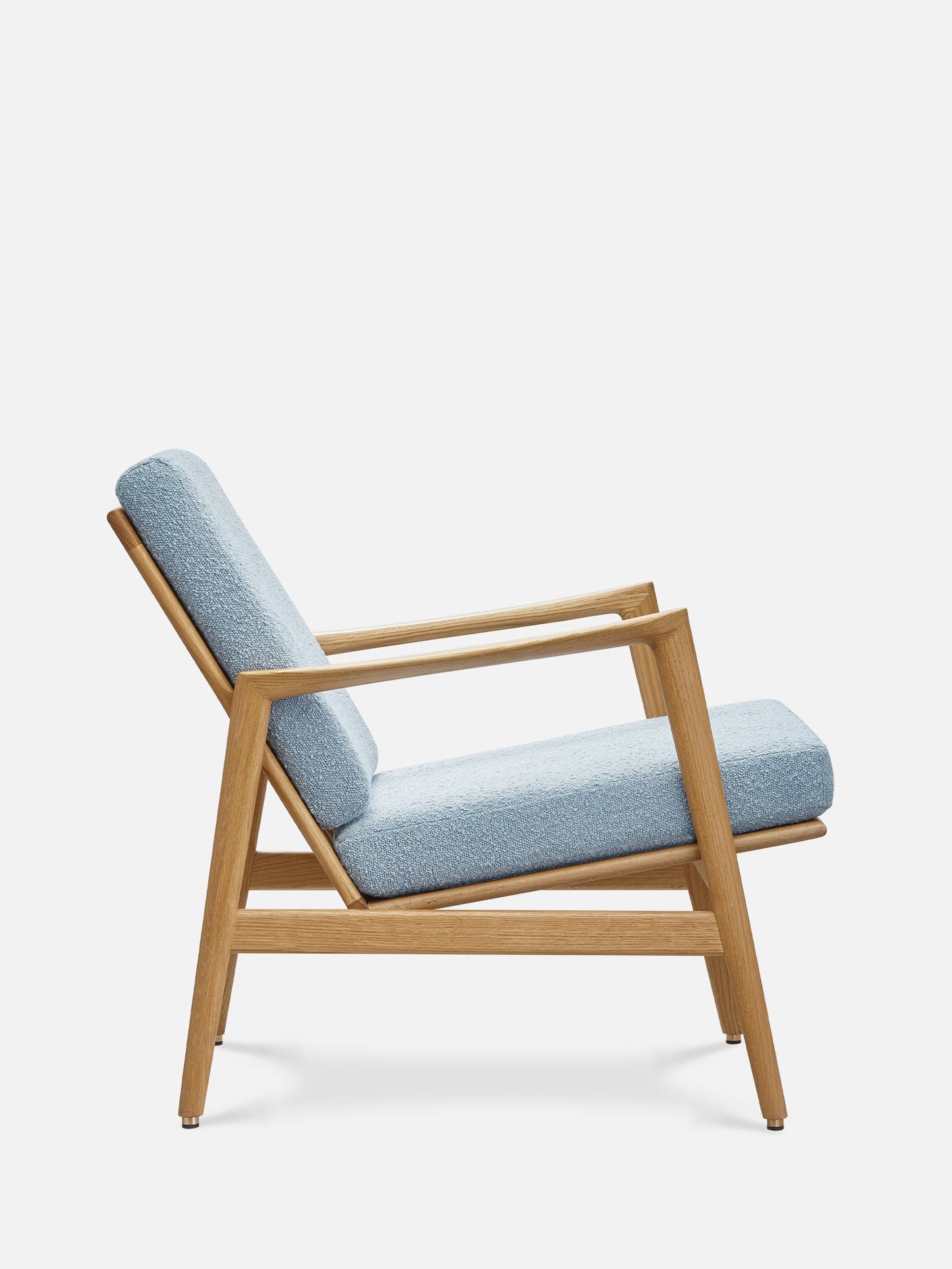 Stefan Lounge Chair in Boucle Blue