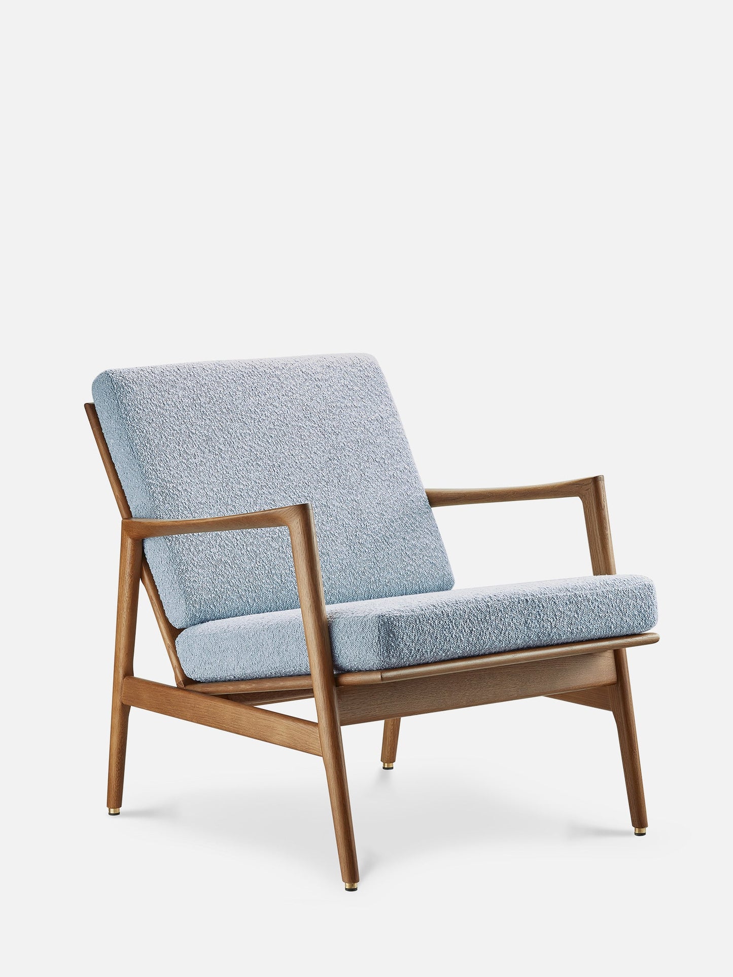 Stefan Lounge Chair in Boucle Blue
