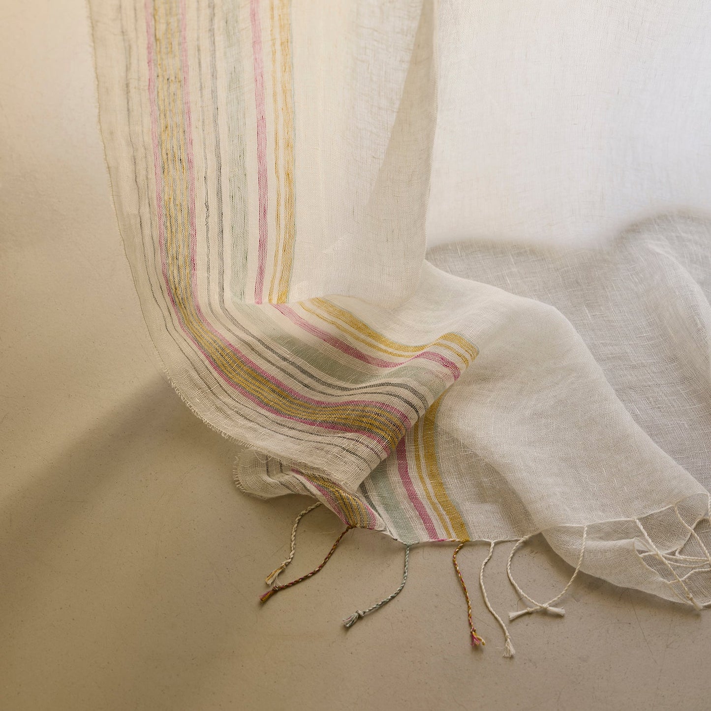 Voilage panneau JIYA blanc et multicolore