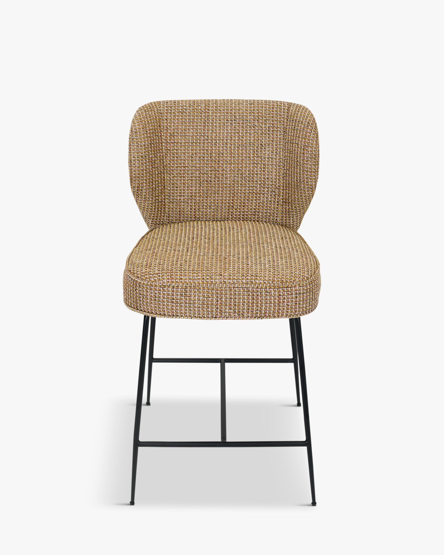 Tabouret de bar - Velours vert cèdre & métal noir - NV GALLERY - WAYNE