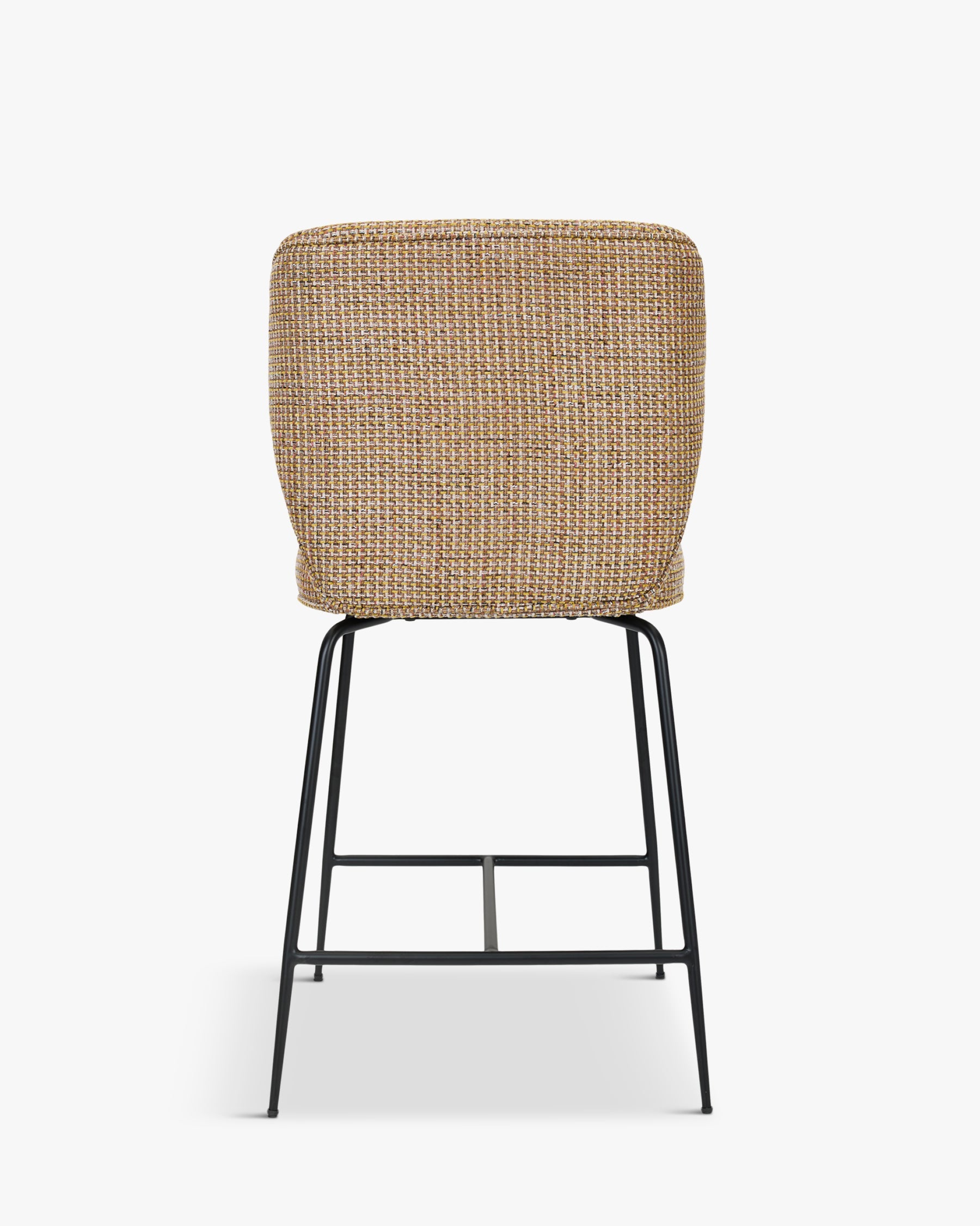 Tabouret de bar - Velours vert cèdre & métal noir - NV GALLERY - WAYNE