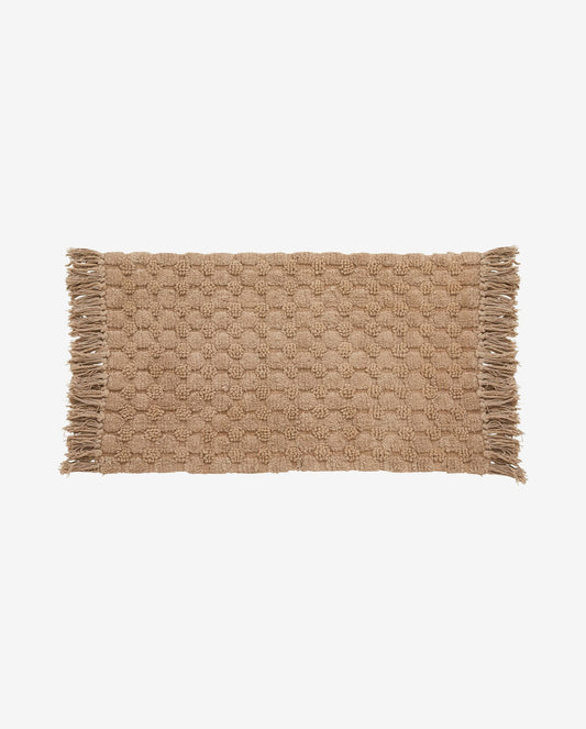 Nordal A/S LUNA bath rug w/fringes, 60x120 - light brown
