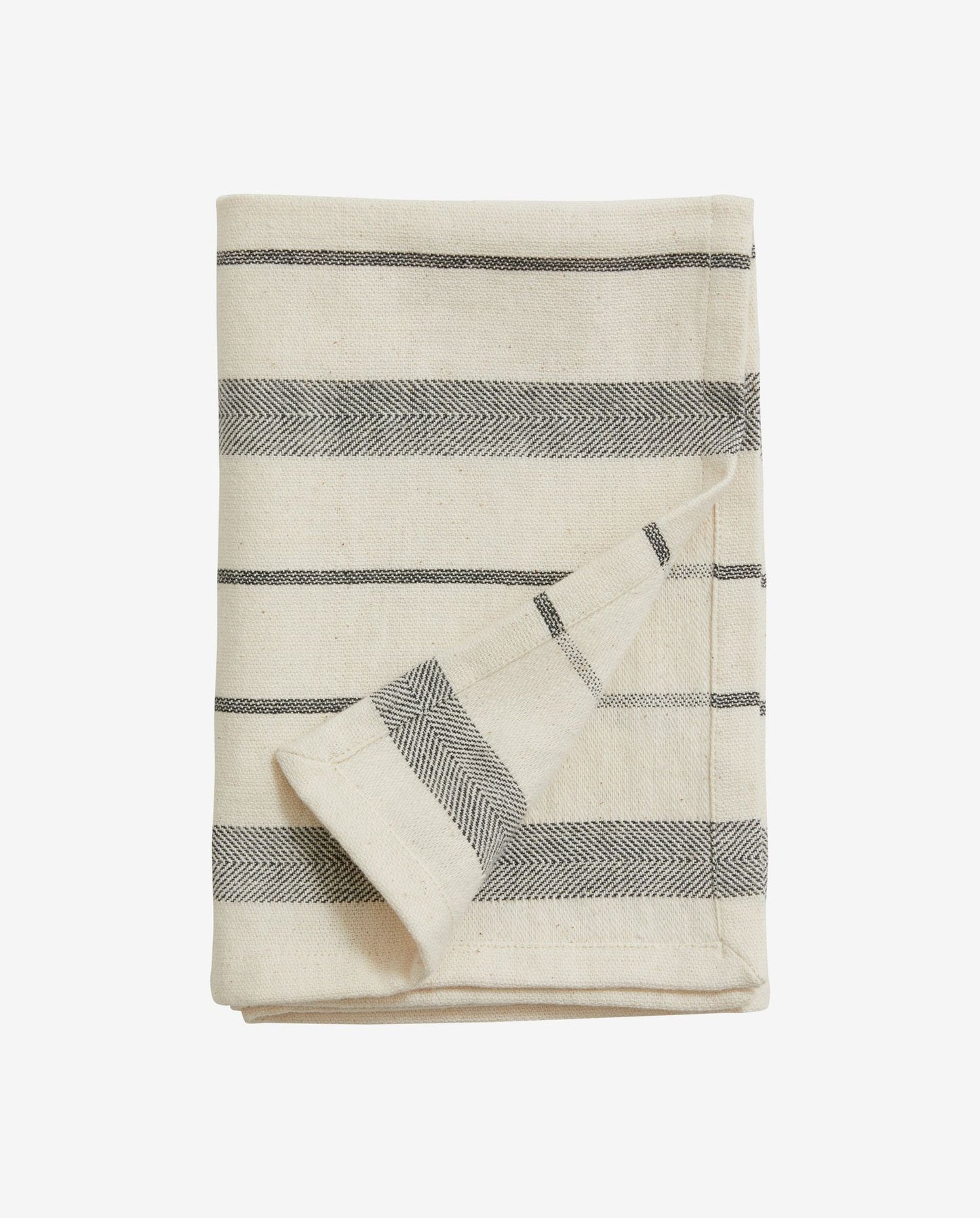 Nordal A/S LYNX tea towel, off white/black stripes