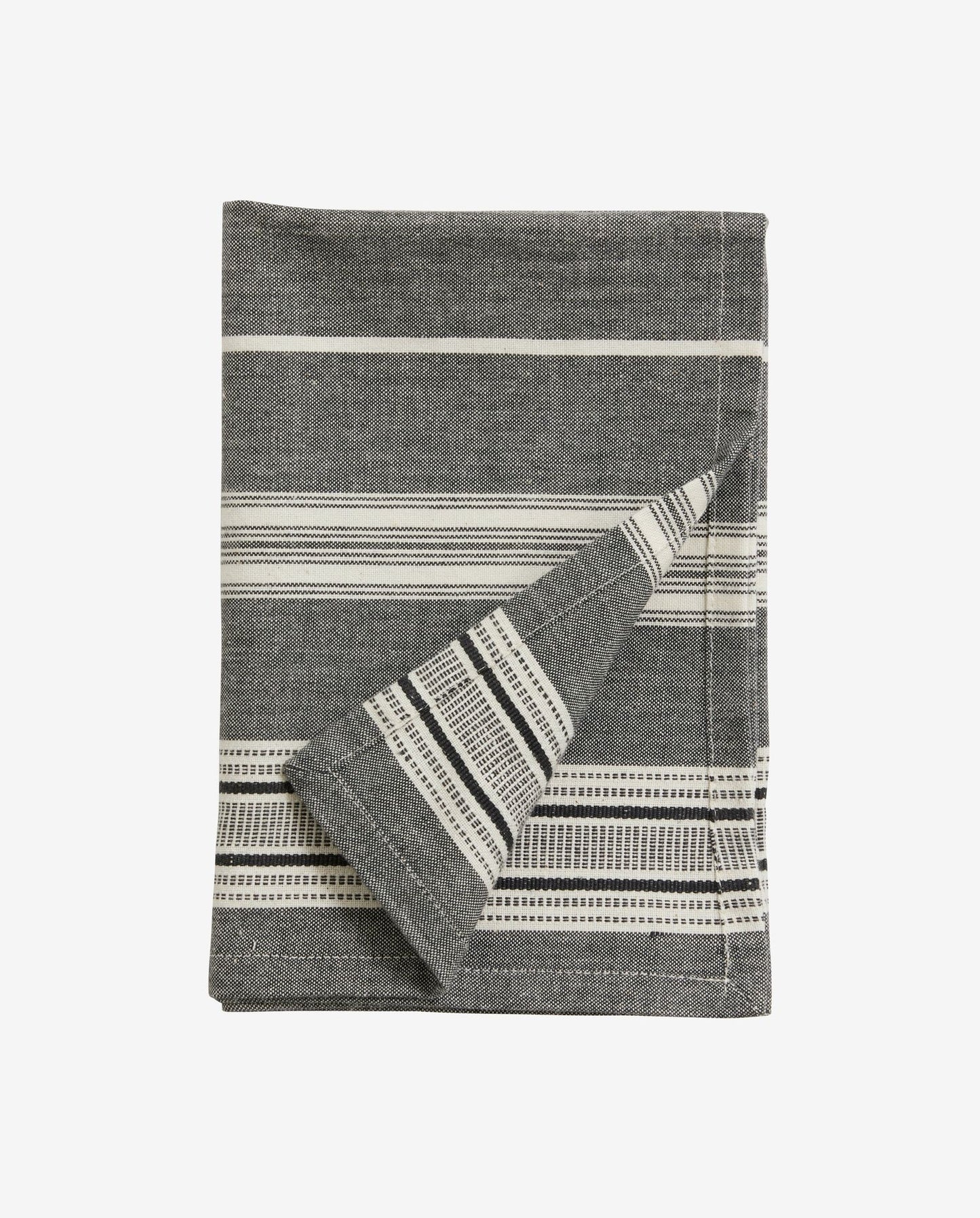 Nordal A/S ORION tea towel, off white/black stripes