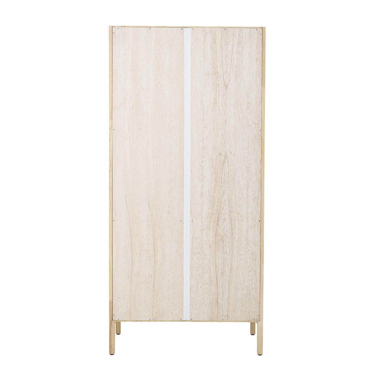Armoire en pin et rotin naturel, Mariana