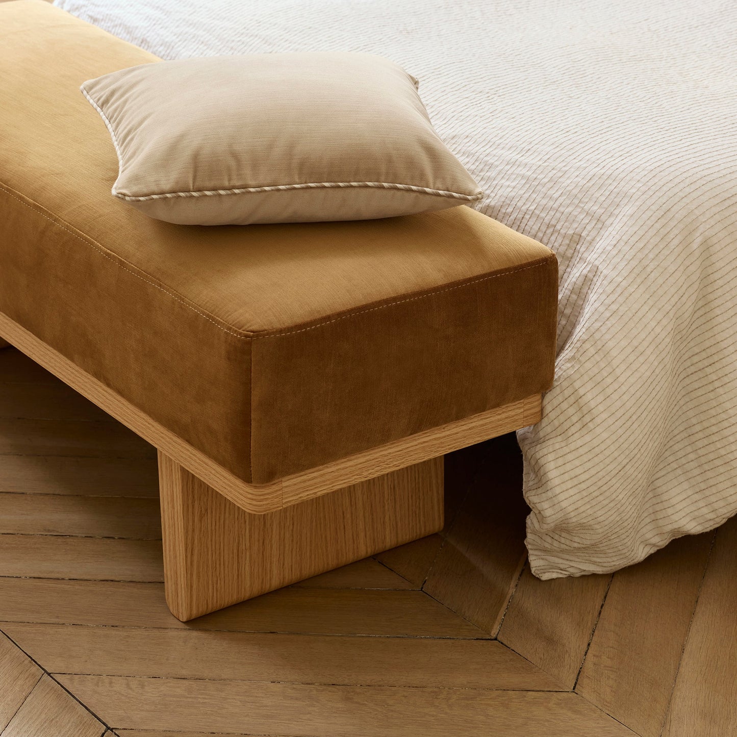 Banc ANCA dalila camel doré