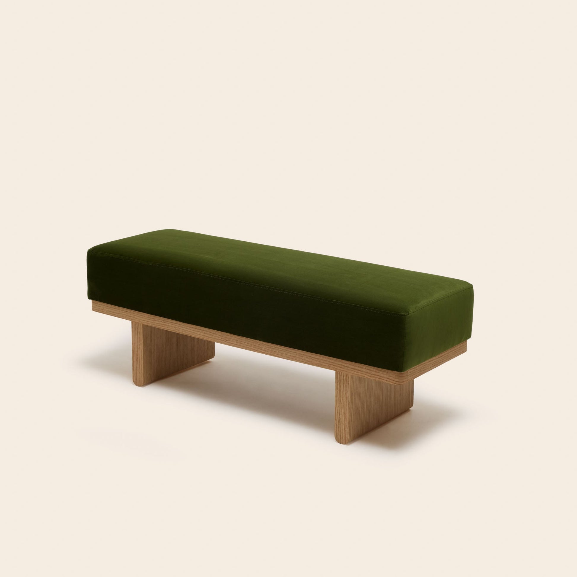 Banc ANCA velours vert olive