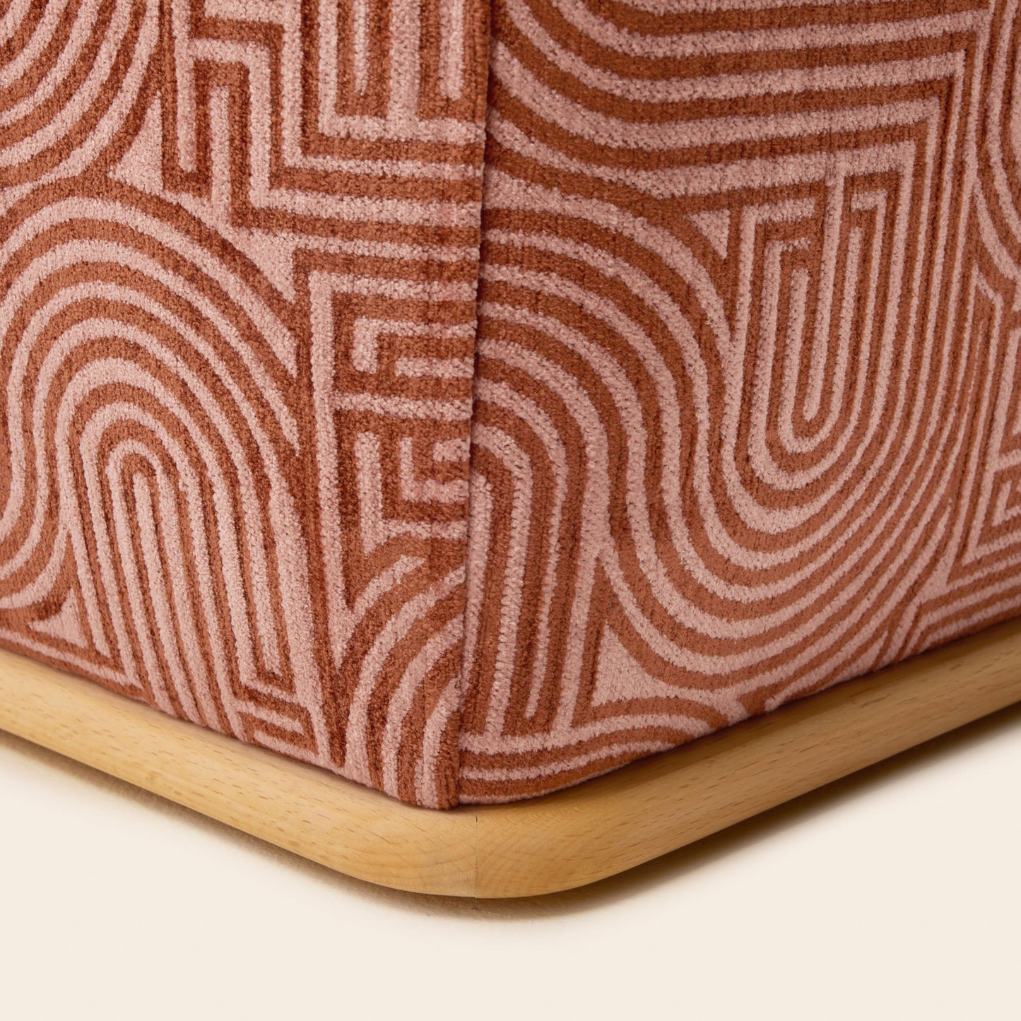 Banc ARNEL klark rose de pêcher caramel