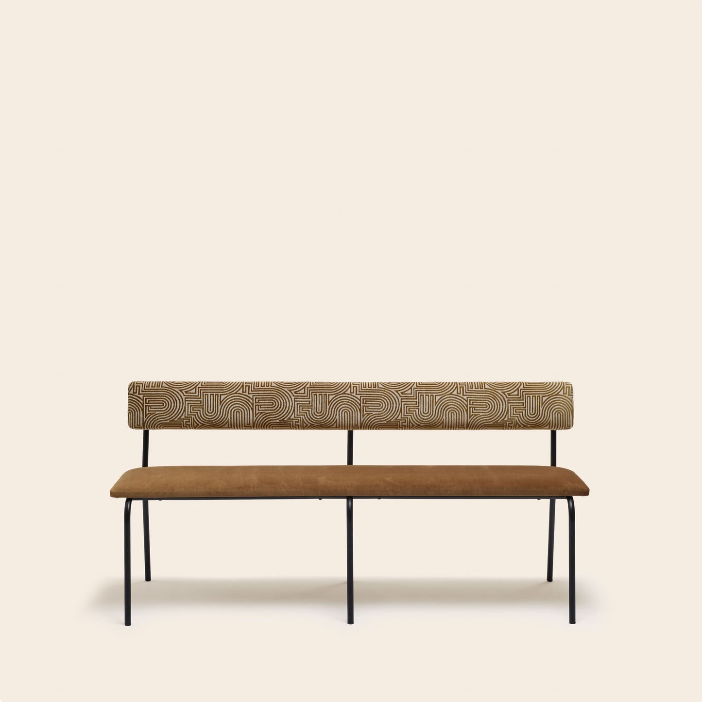 Banc YSABEAU ecru et moutarde doré