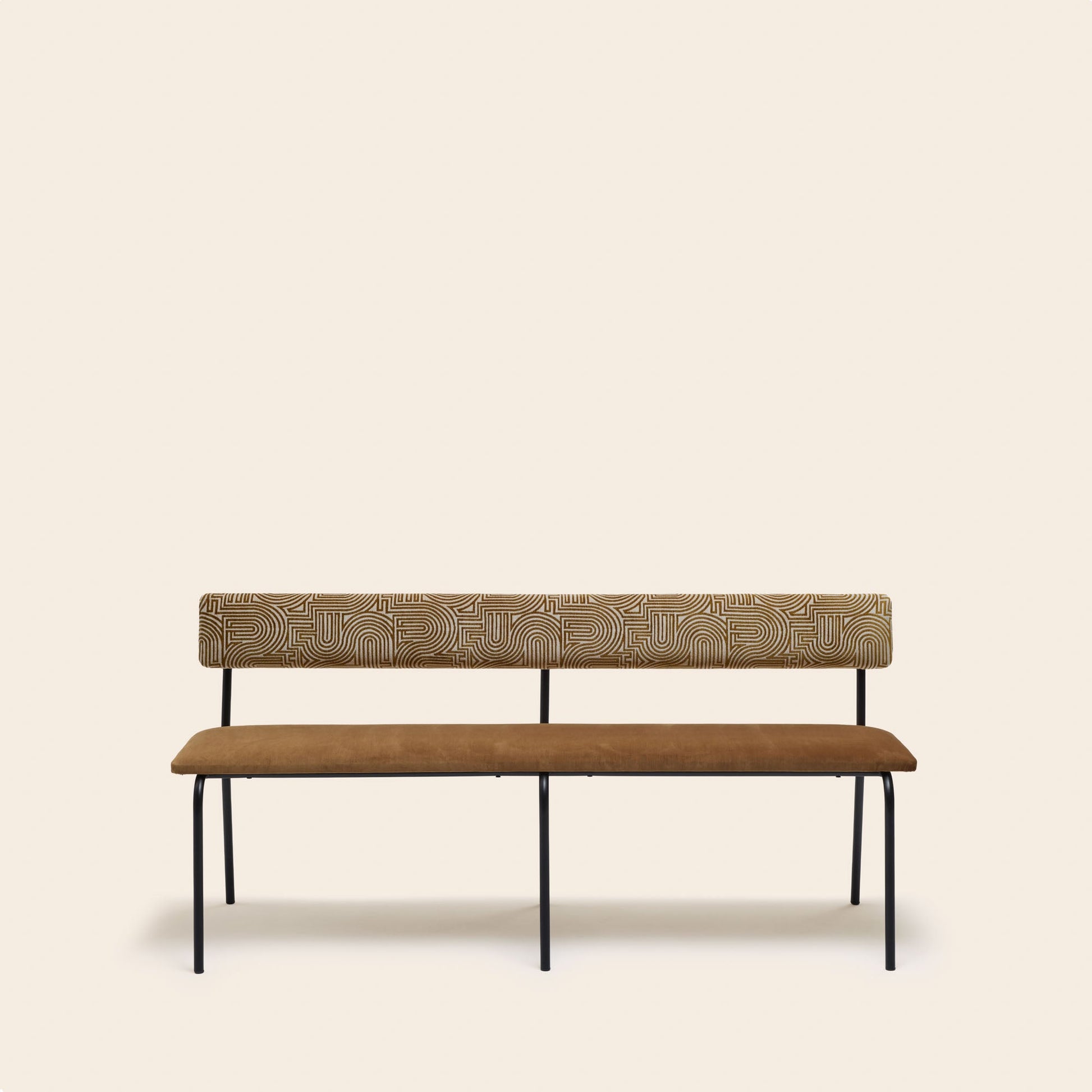 Banc YSABEAU ecru et moutarde doré