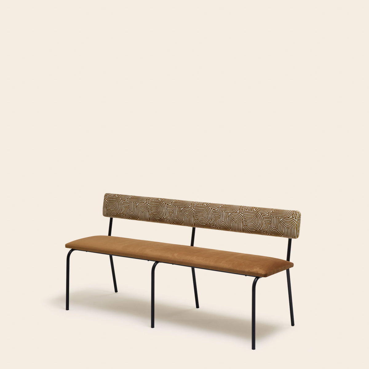 Banc YSABEAU klark écru et moutarde doré