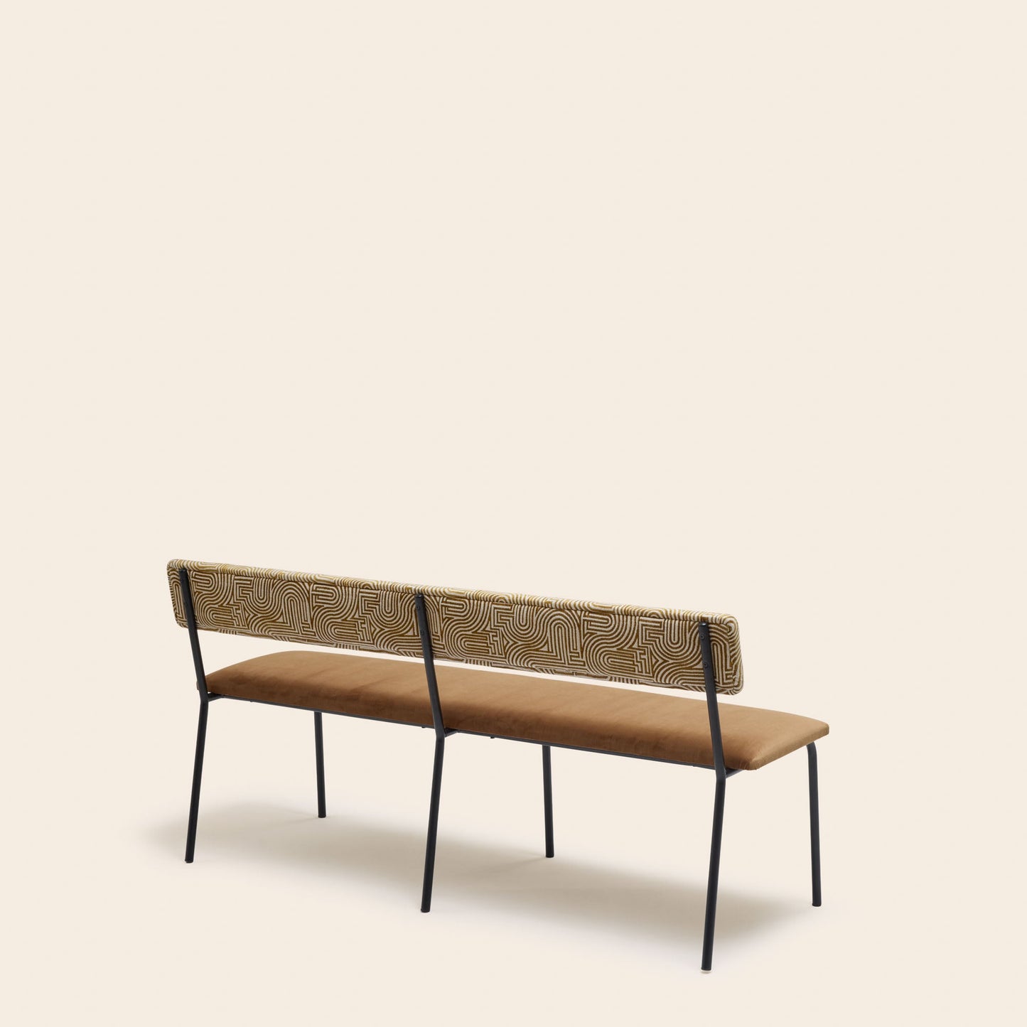 Banc YSABEAU ecru et moutarde doré