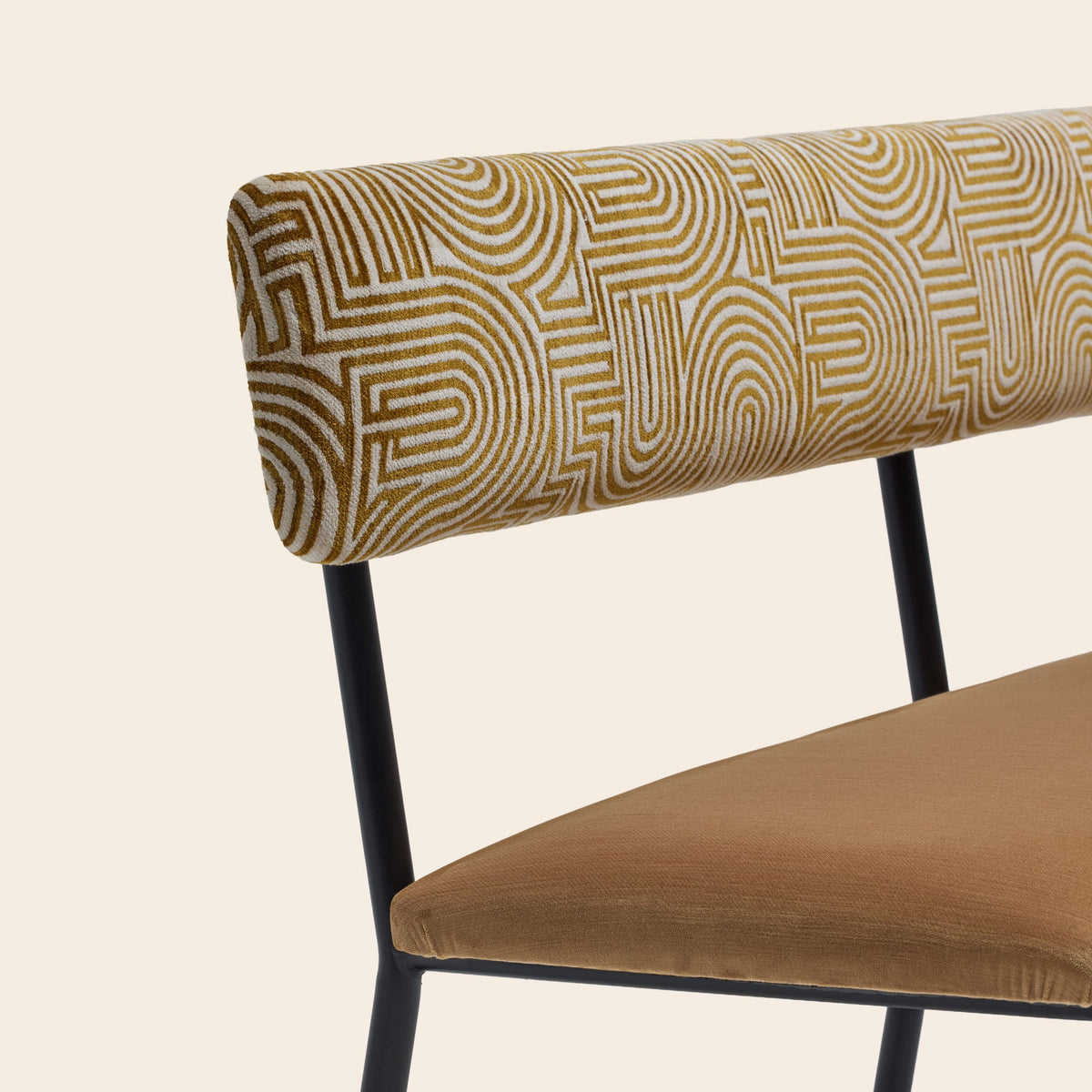 Banc YSABEAU klark écru et moutarde doré