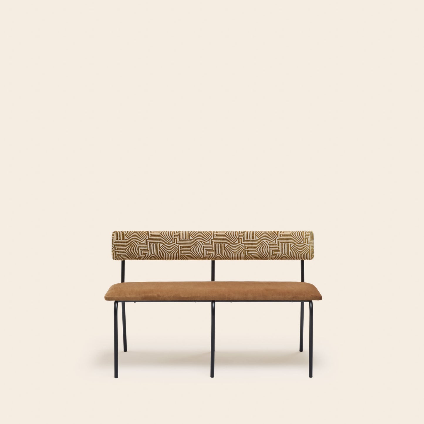 Banc YSABEAU ecru et moutarde doré