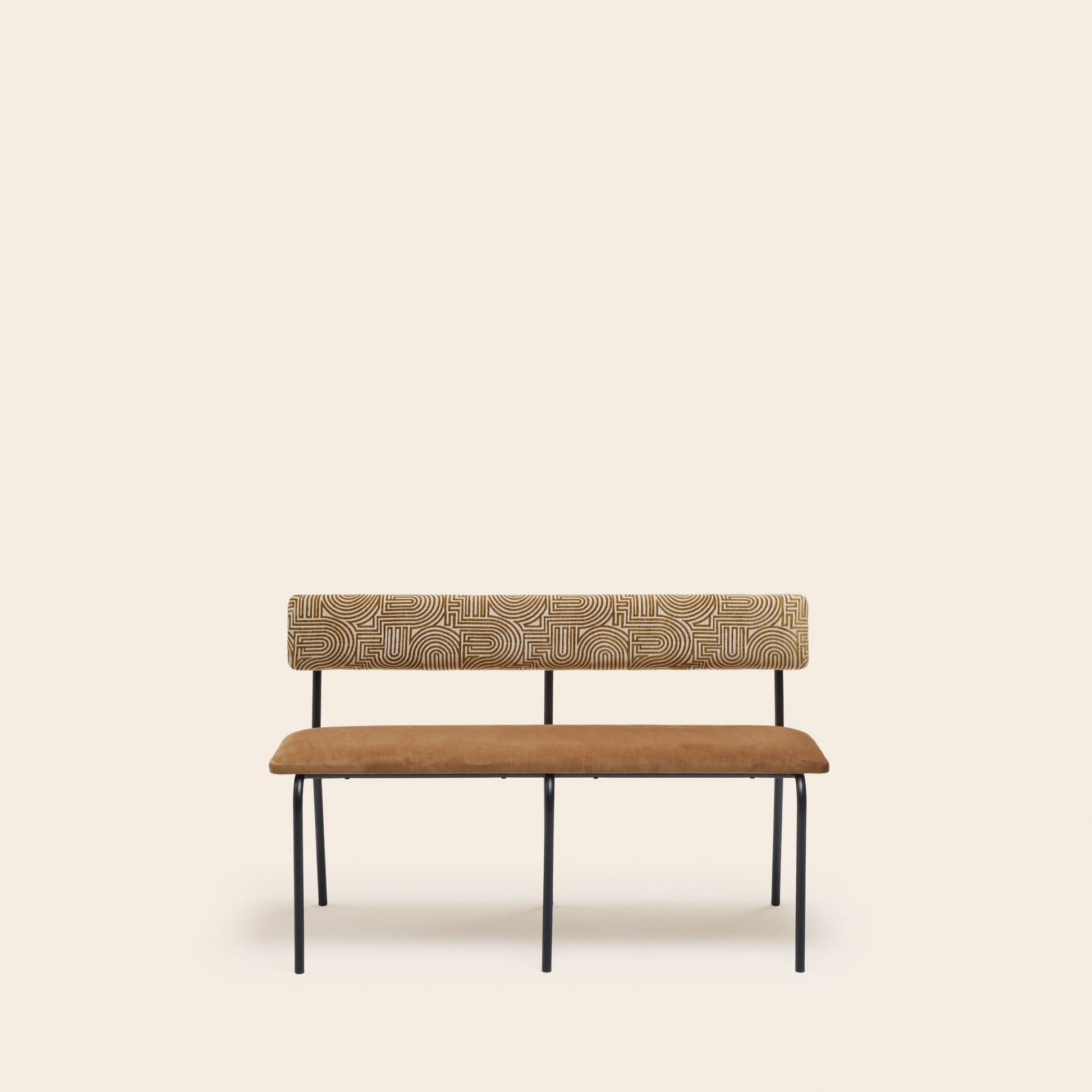 Banc YSABEAU ecru et moutarde doré