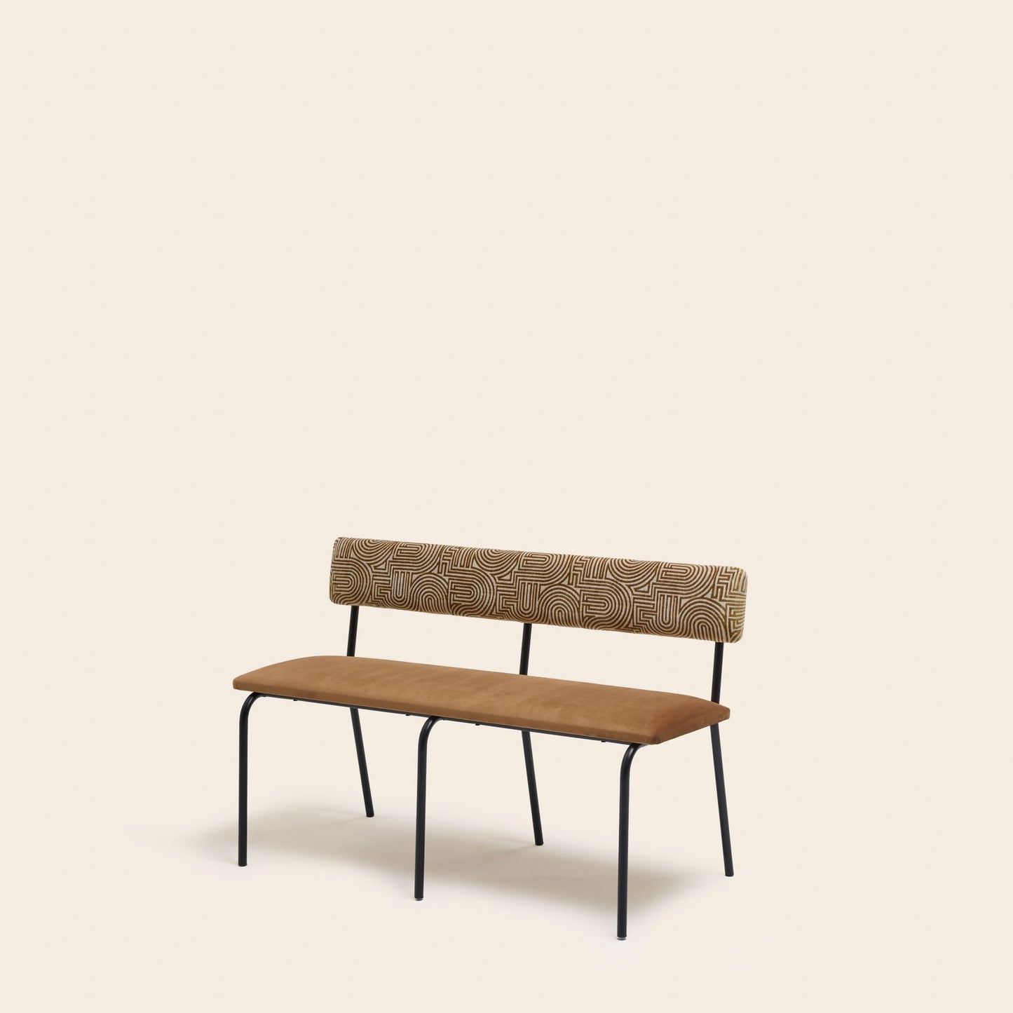 Banc YSABEAU ecru et moutarde doré