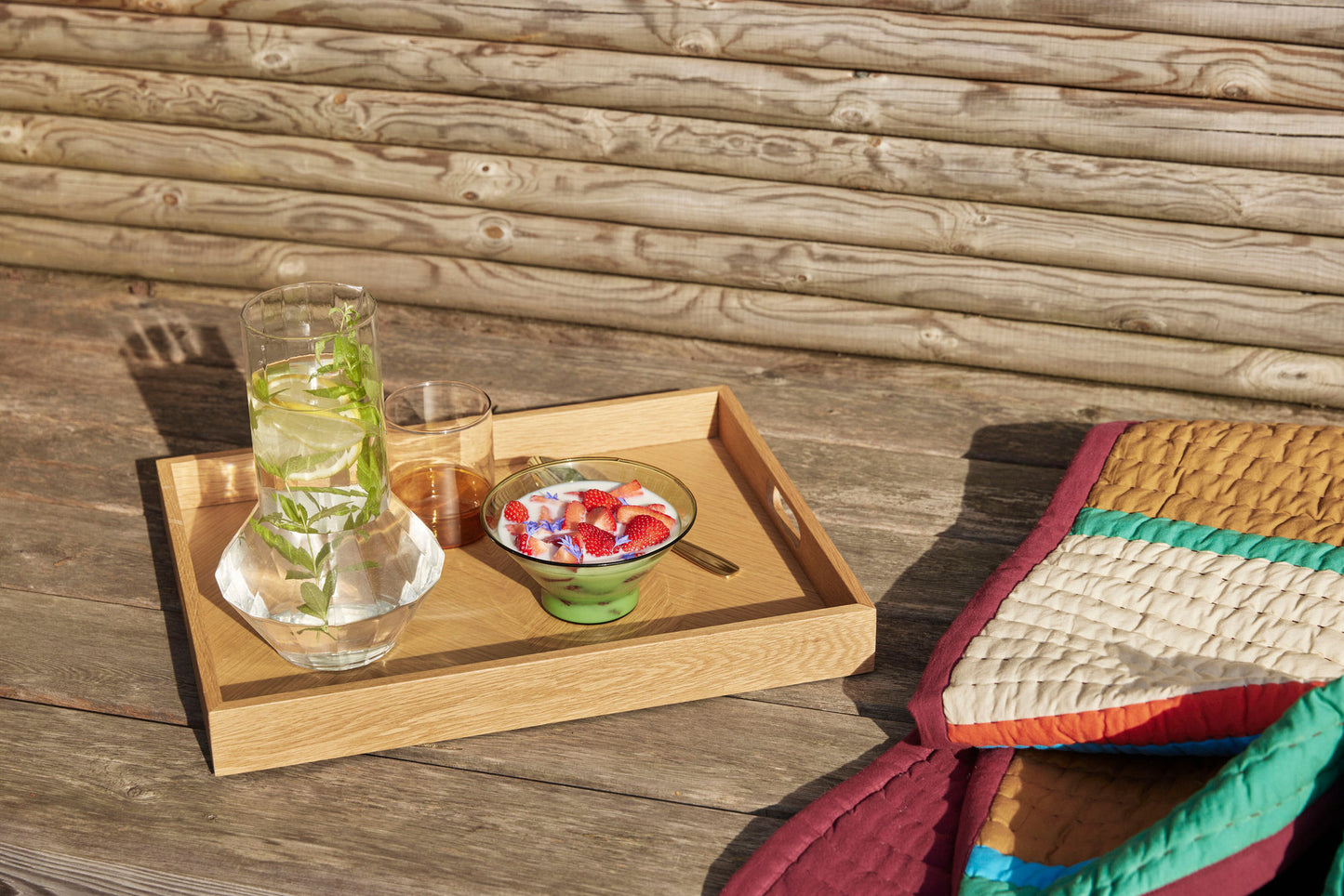 Hübsch Structure Tray Natural