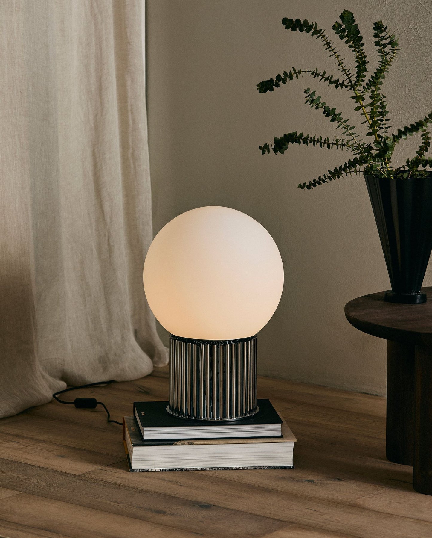 Nordal A/S HERMOD floor lamp - chrome finish