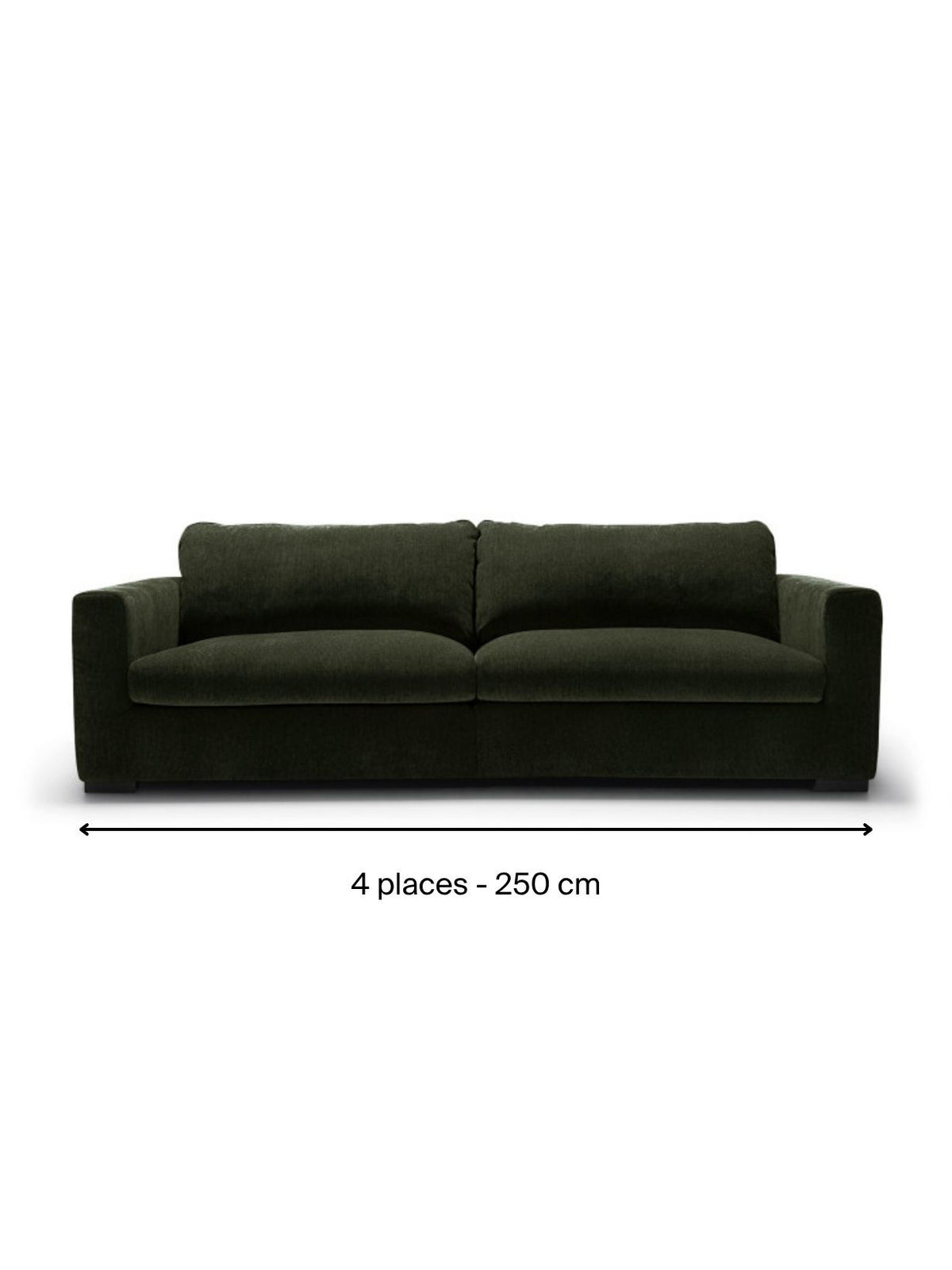 Canapé droit en tissu chenille, Sophia Spicy