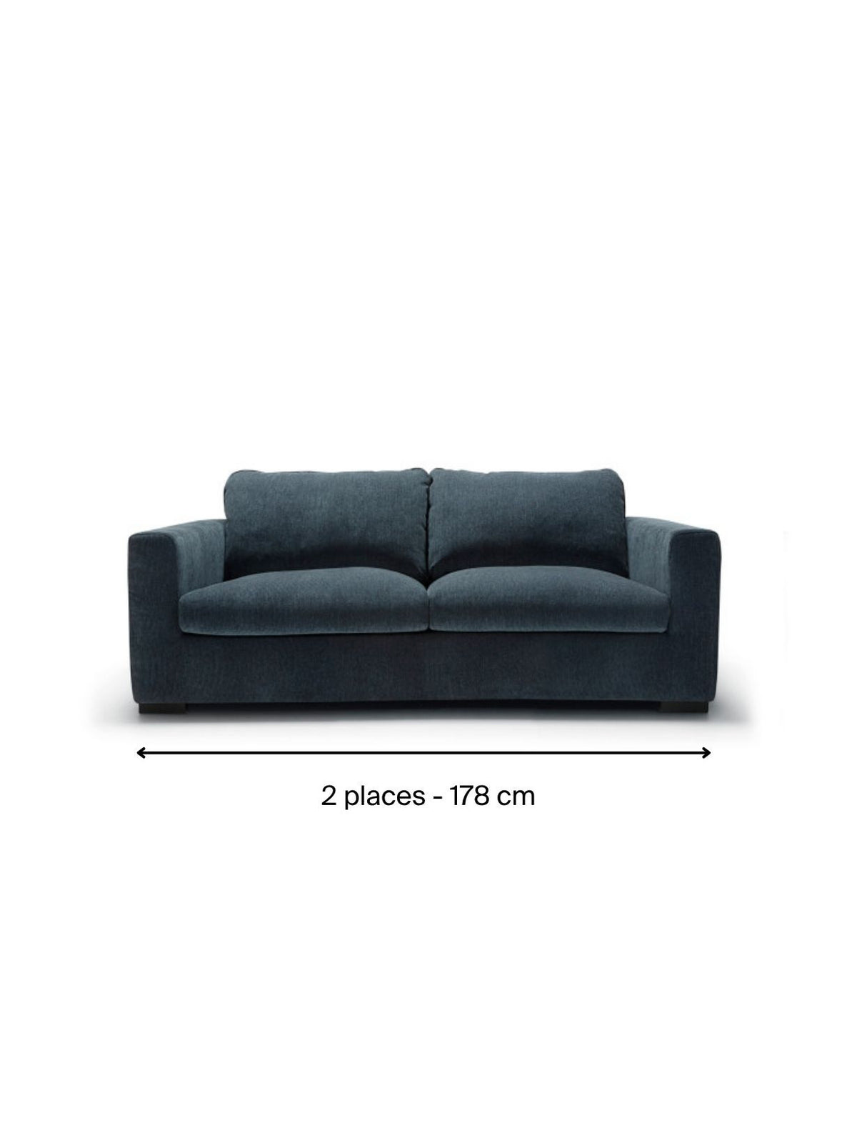 Canapé droit en tissu chenille, Sophia Spicy