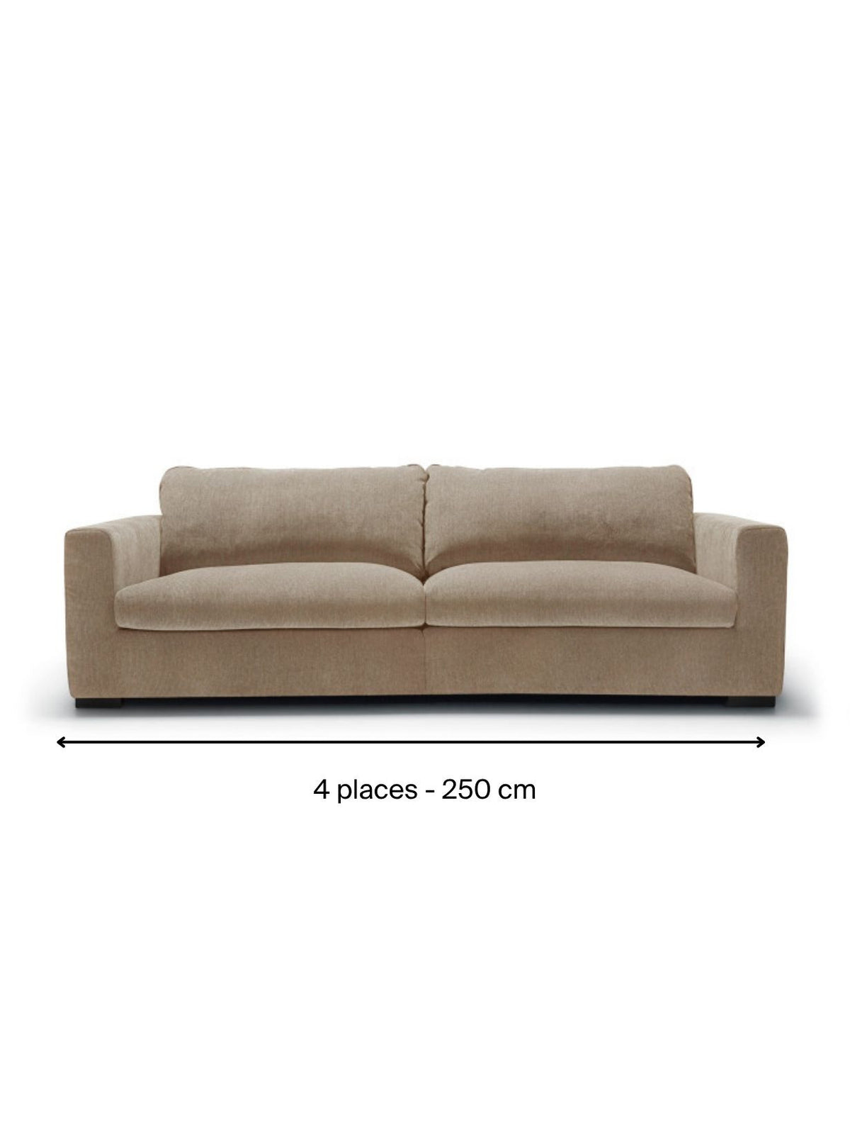 Canapé droit en tissu chenille, Sophia Spicy