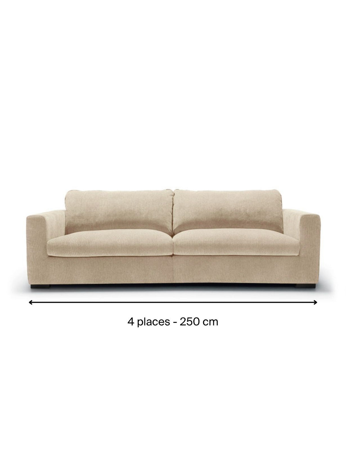 Canapé droit en tissu chenille, Sophia Spicy