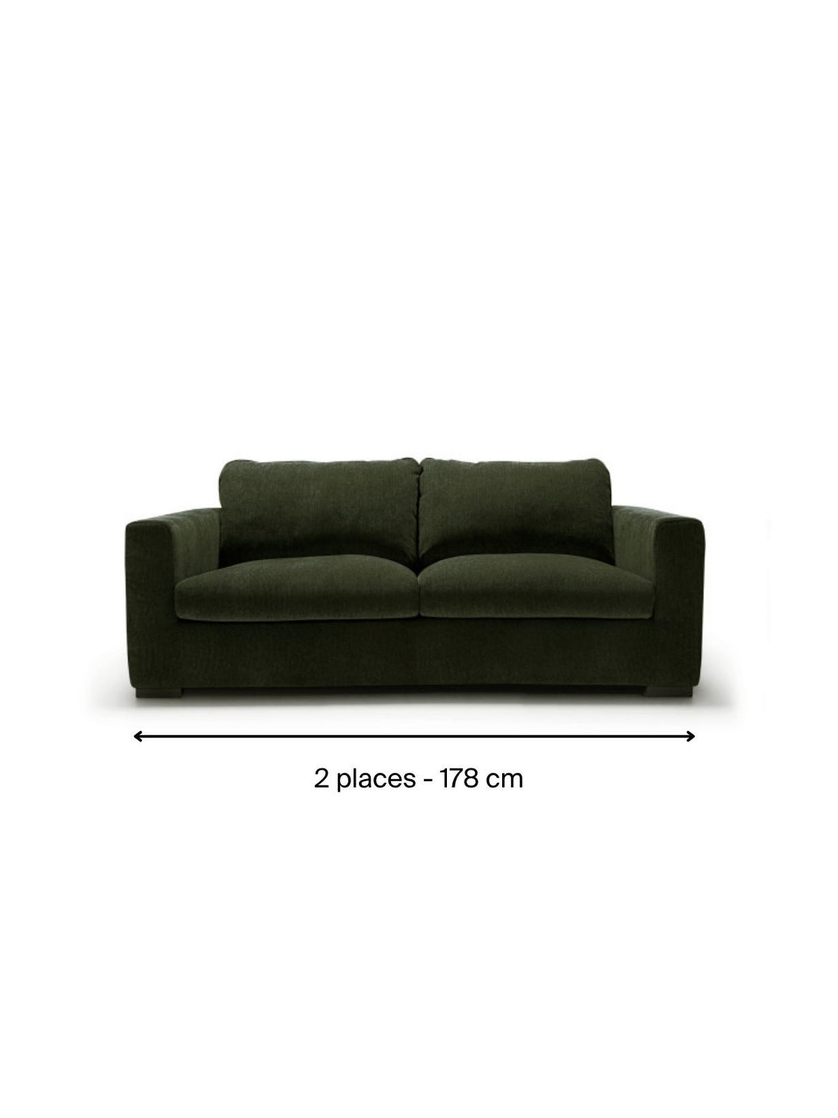 Canapé droit en tissu chenille, Sophia Spicy