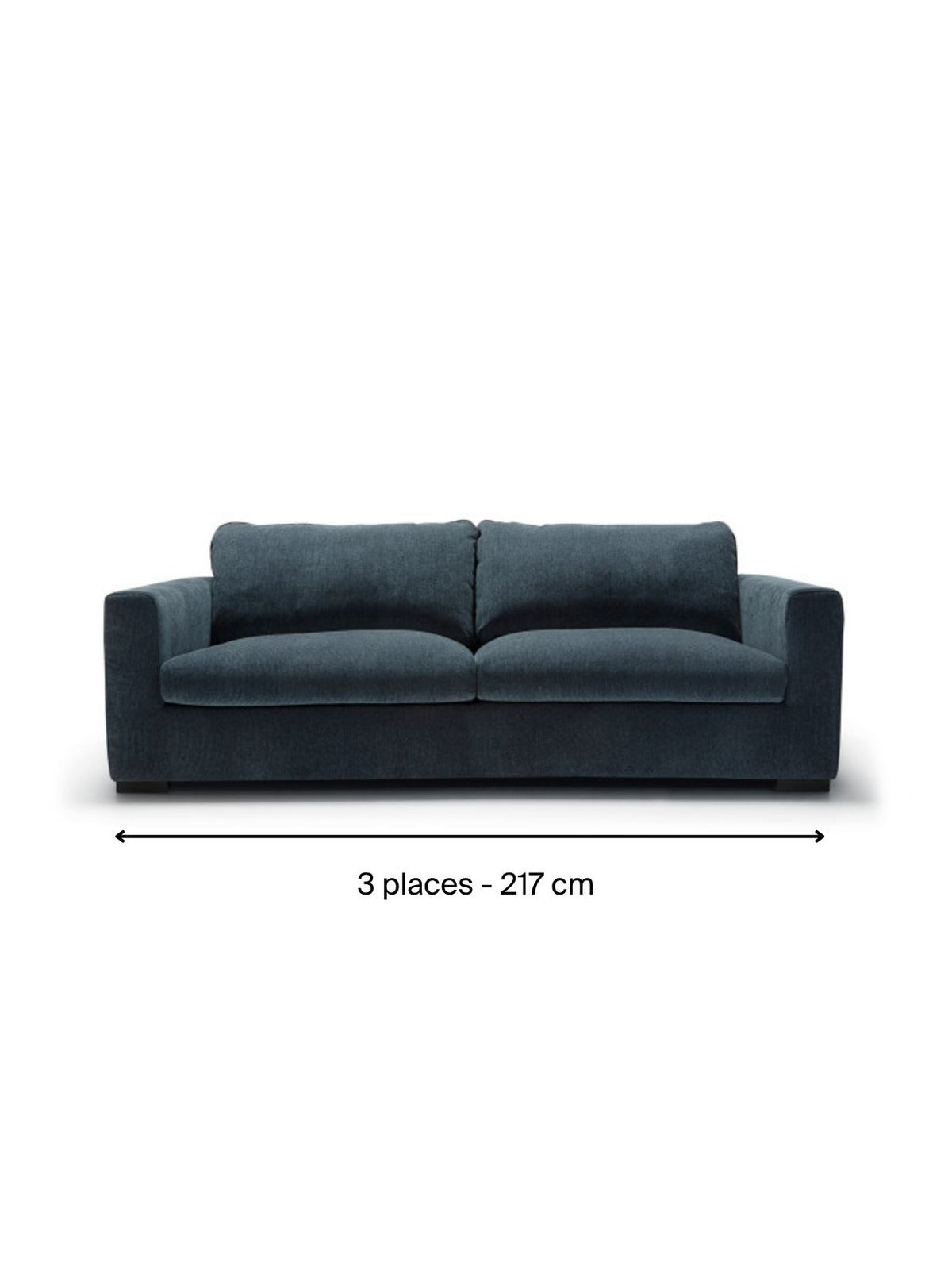 Canapé droit en tissu chenille, Sophia Spicy