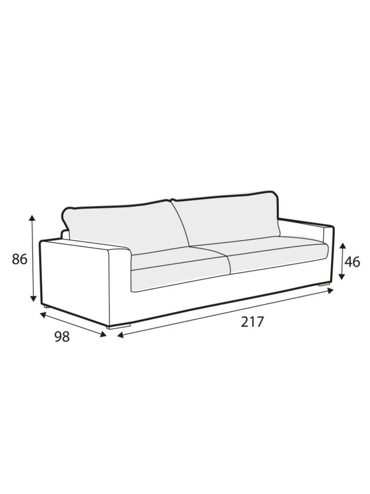 Canapé droit en tissu chenille, Sophia Spicy