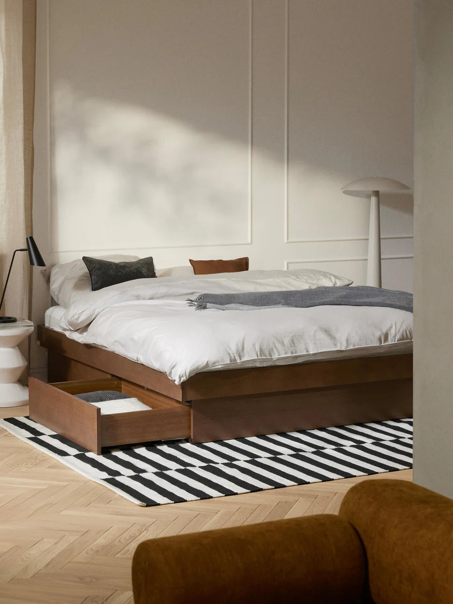 Lit en bois avec rangement Sato