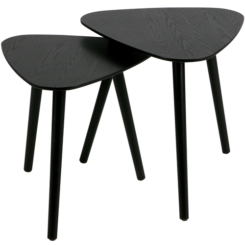 Set of 2 Nila sidetables wood black