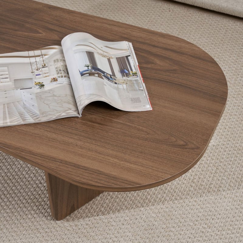 Table basse ovale en bois 130x65cm- SOMA