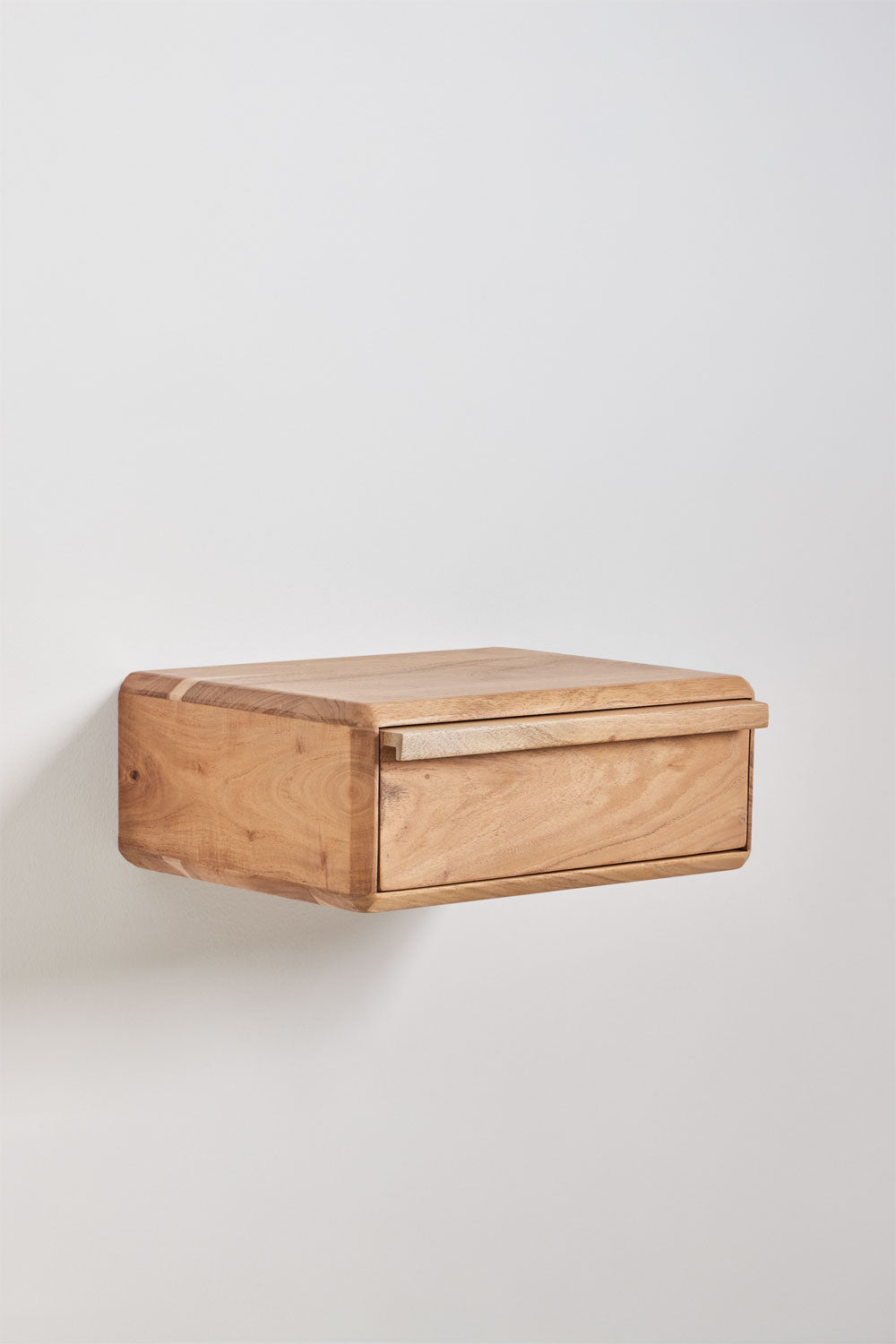 Pack de 2 tables de chevet flottantes 40x30 cm en bois d'acacia Nordilan